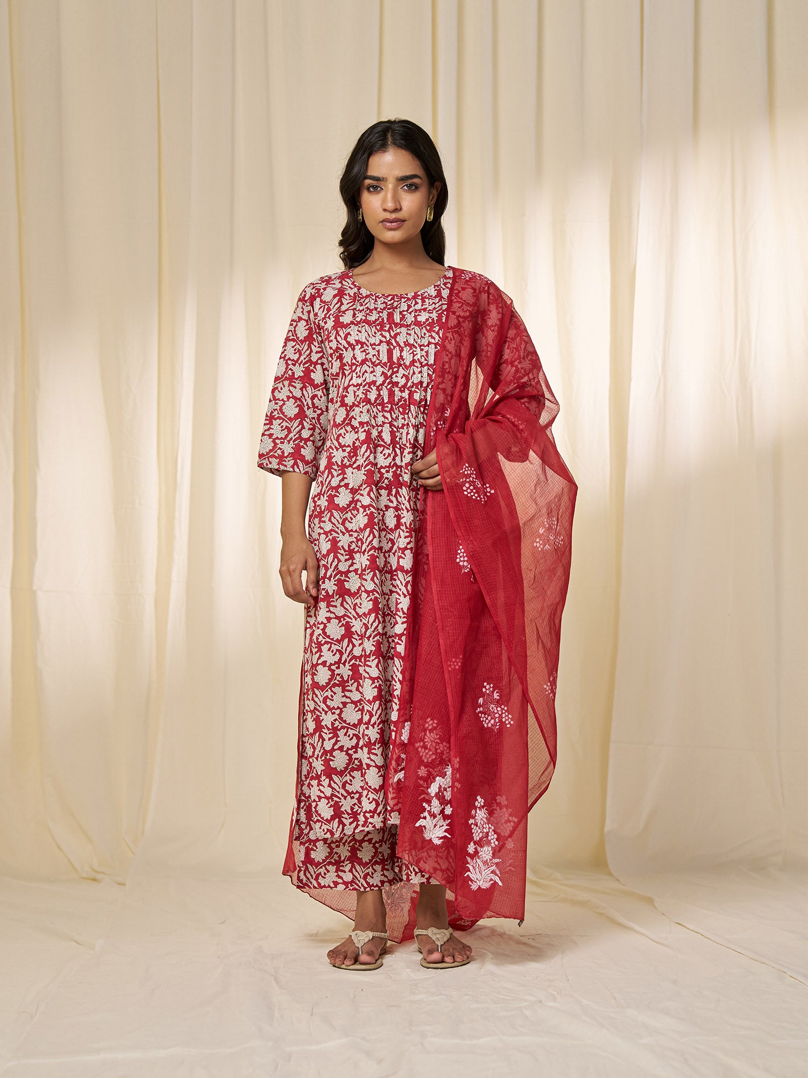 Sindoori Cotton Kurta