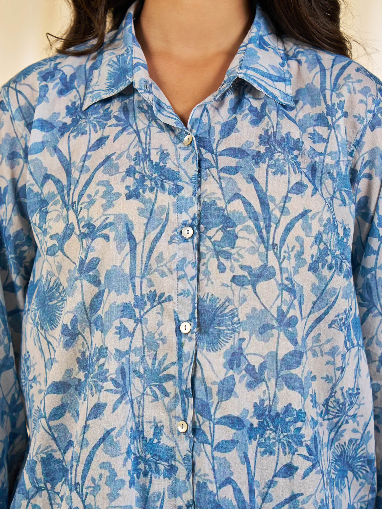 Sky Petal Voile Shirt