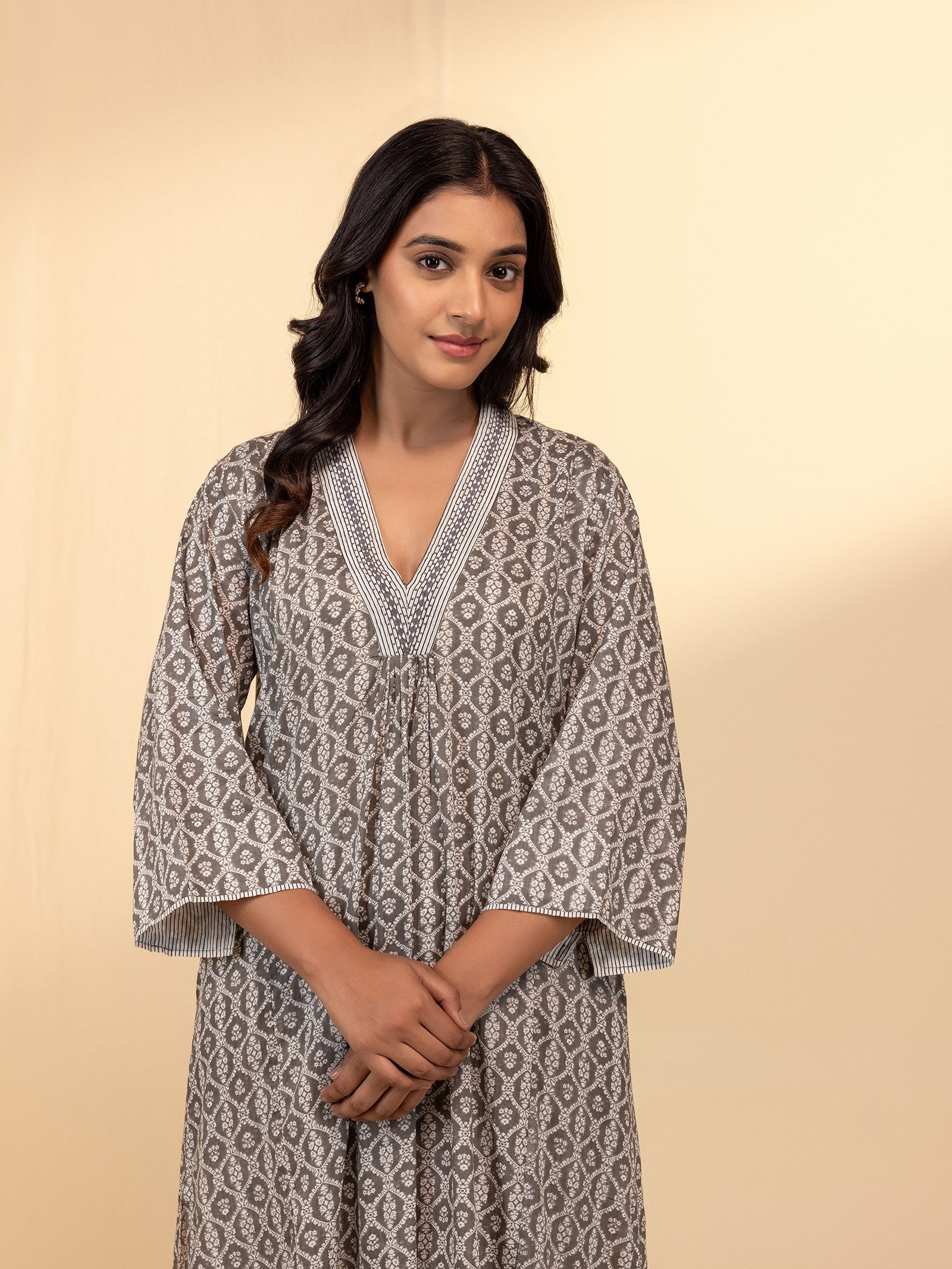 Smoke Voile Kurta