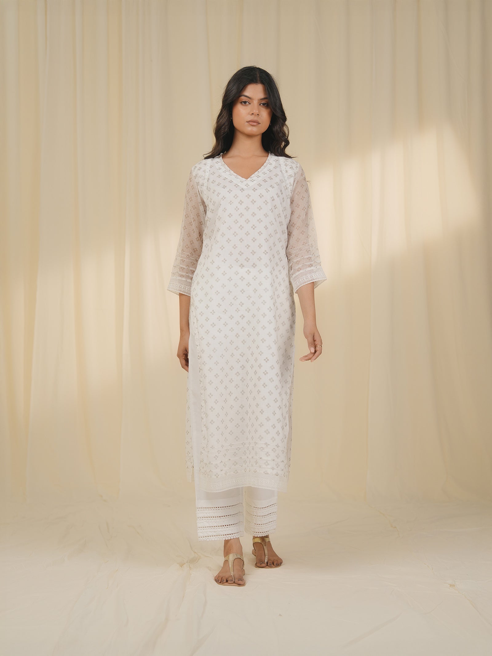 Snow Pearl Cotton Kurta