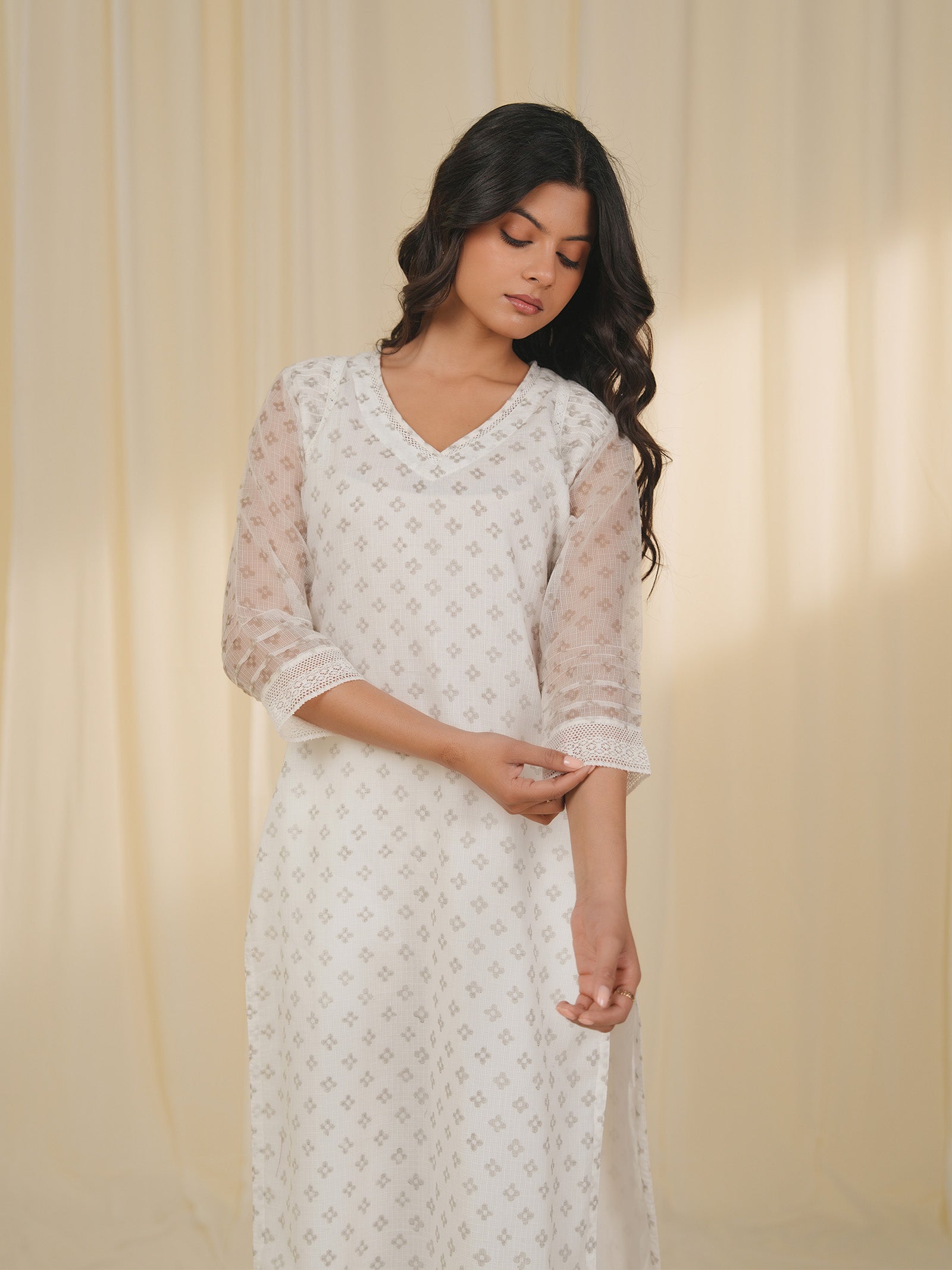 Snow Pearl Cotton Kurta