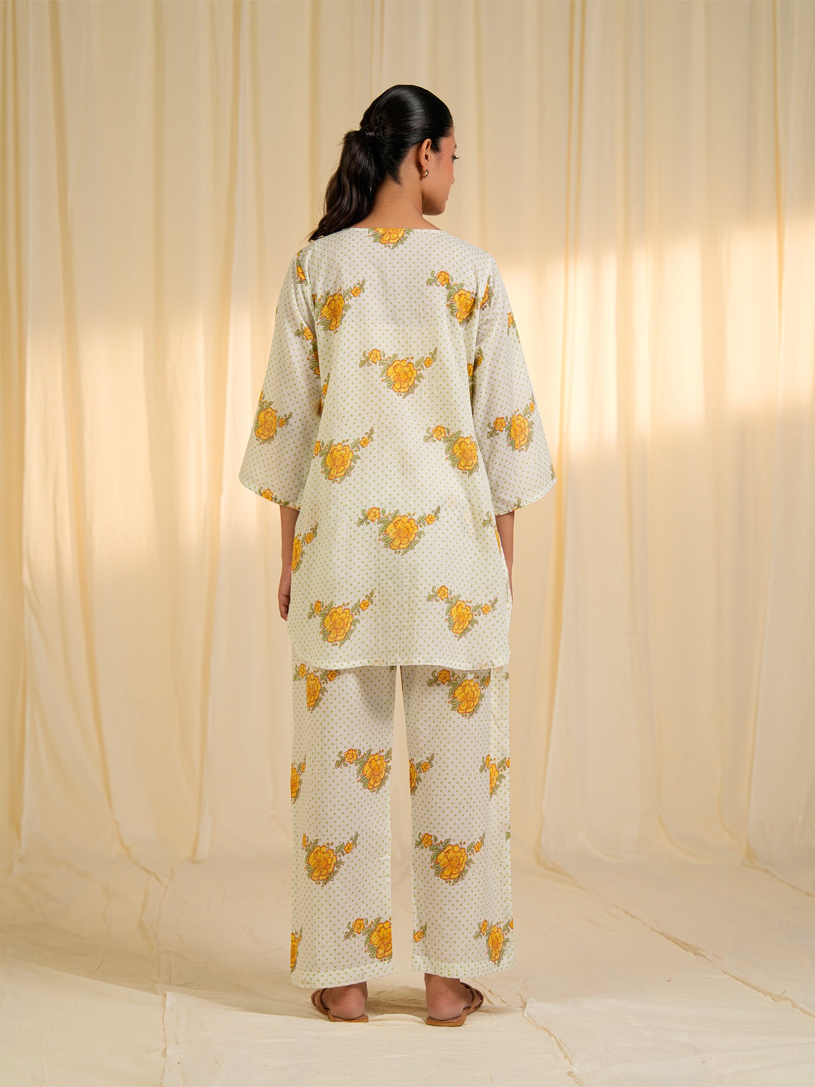 Spring Dot Cotton Night Suit