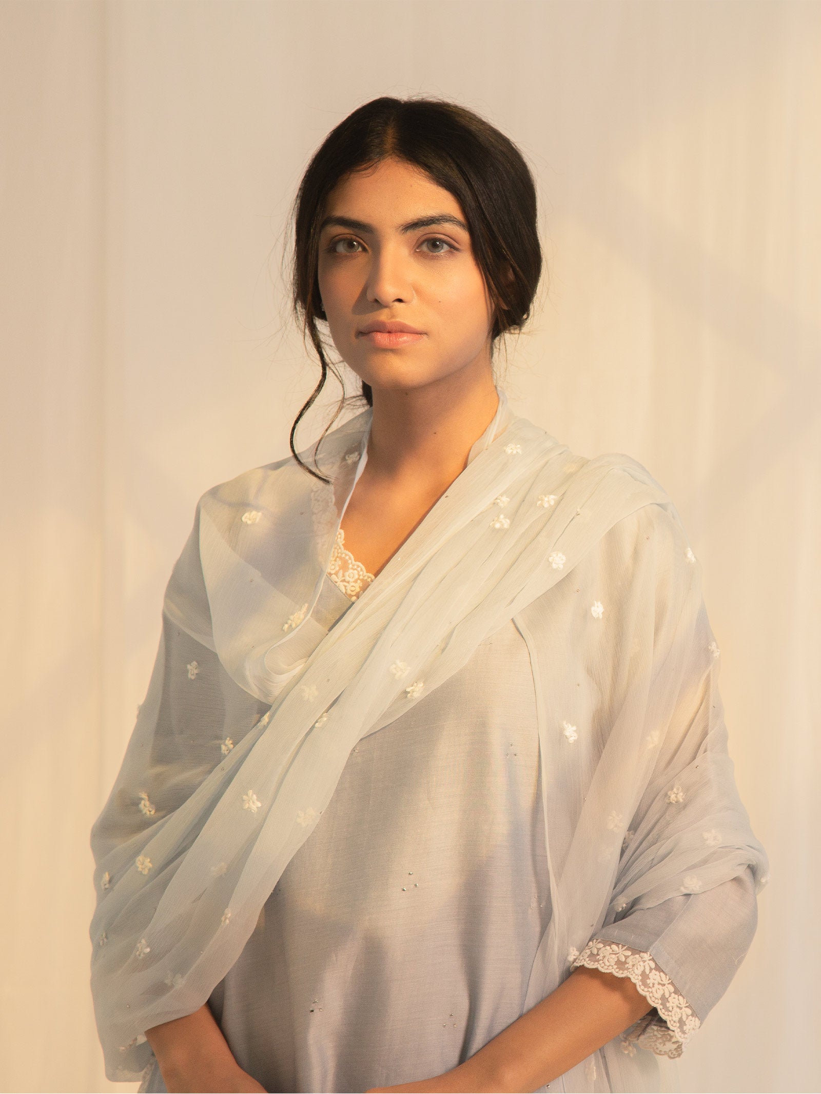 Nawabi Aasman Chanderi Kurta