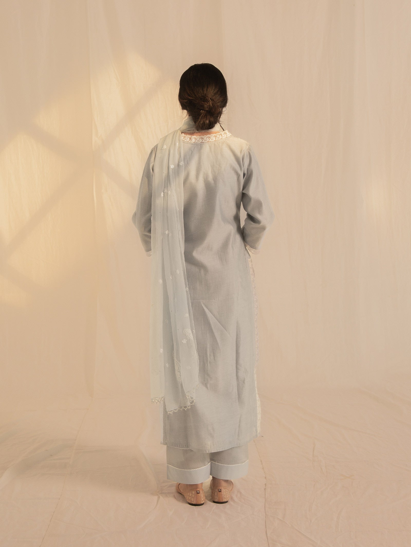 Nawabi Aasman Chanderi Kurta