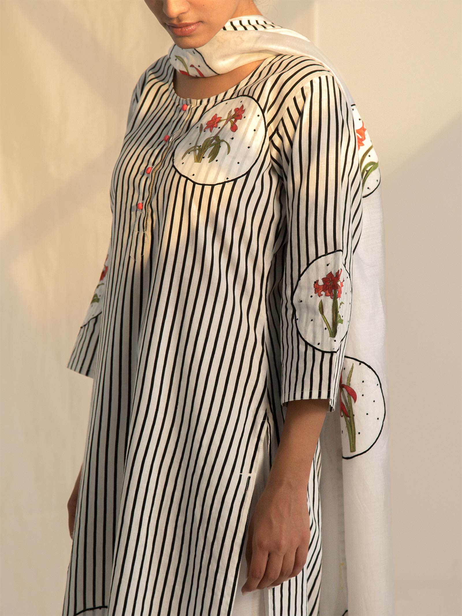 Red Lily Chanderi Dupatta