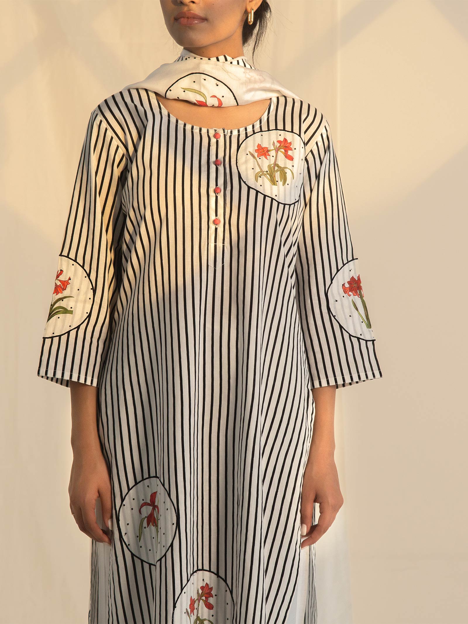 Red Lily Chanderi Dupatta