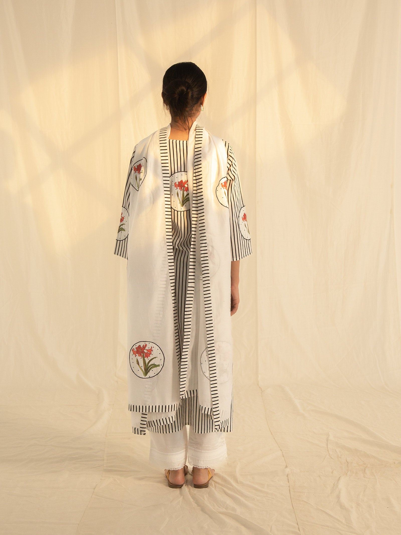 Red Lily Chanderi Dupatta