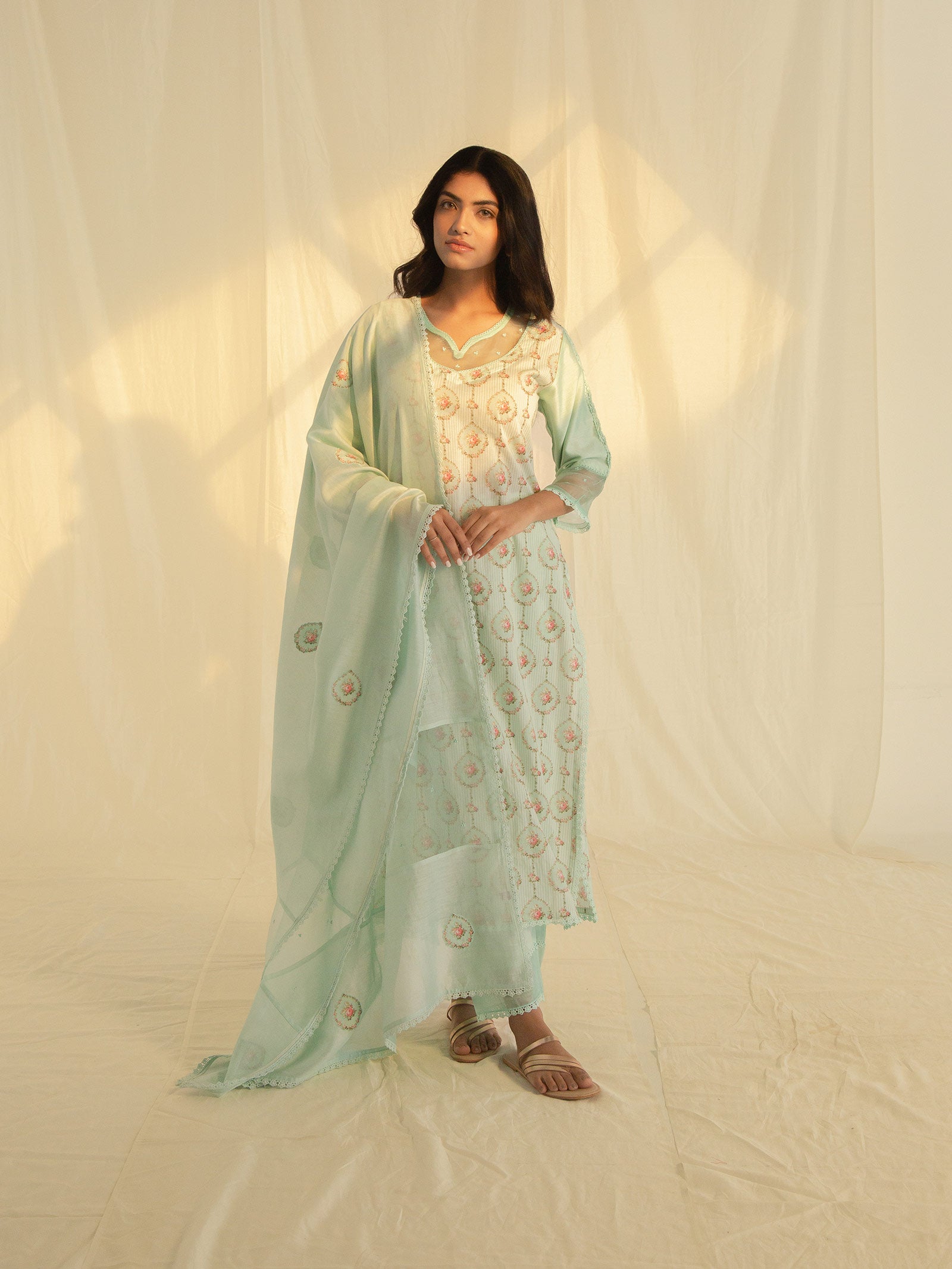High Tea Chanderi Dupatta