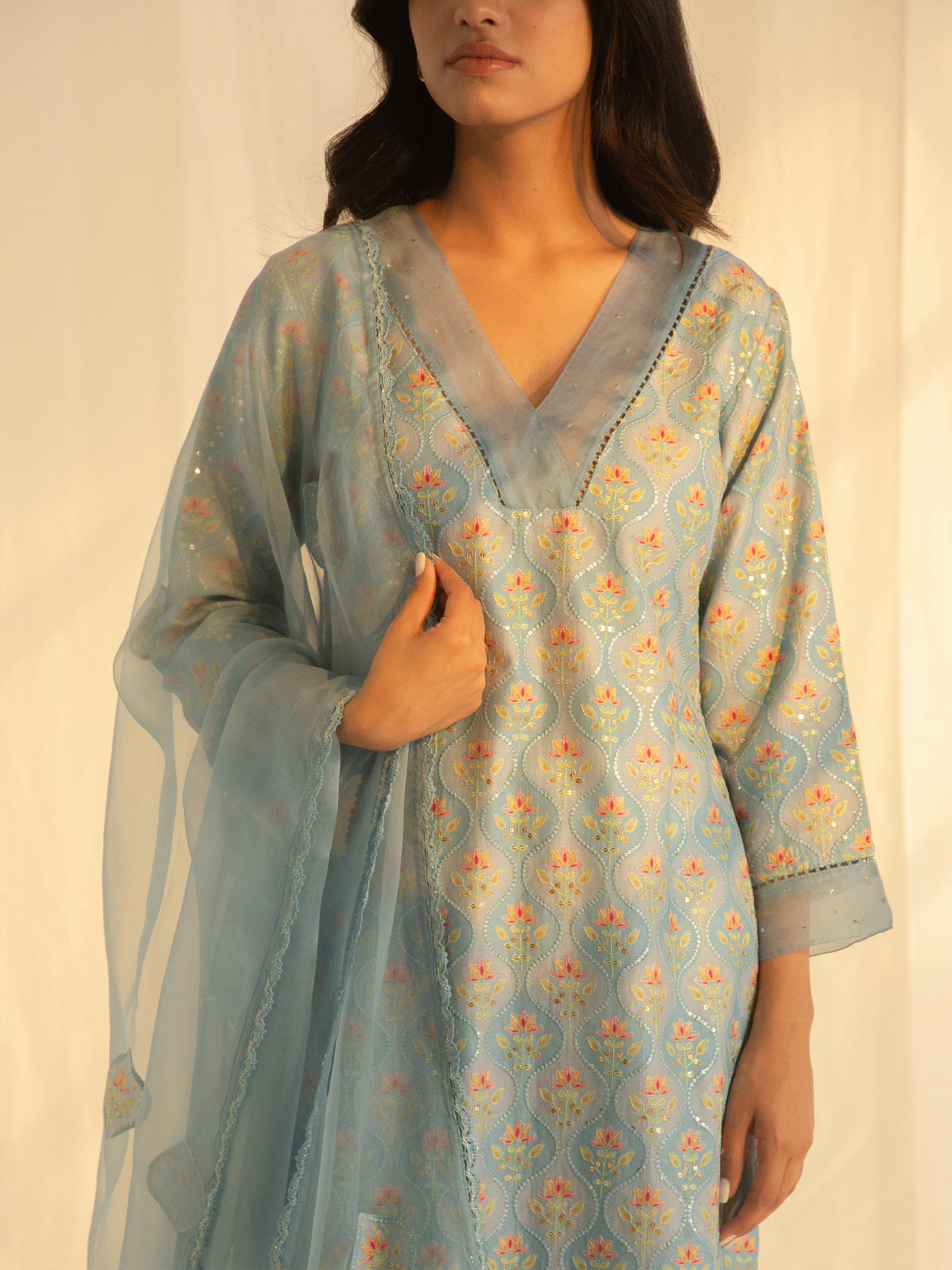 Crystals Organza Dupatta