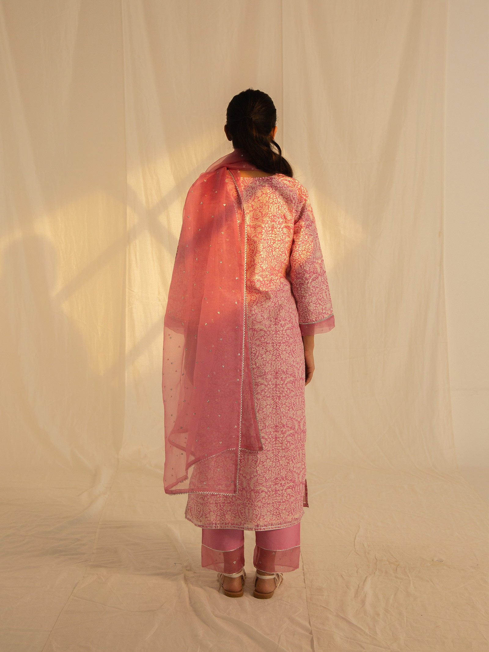 Think Pink Organza Dupatta
