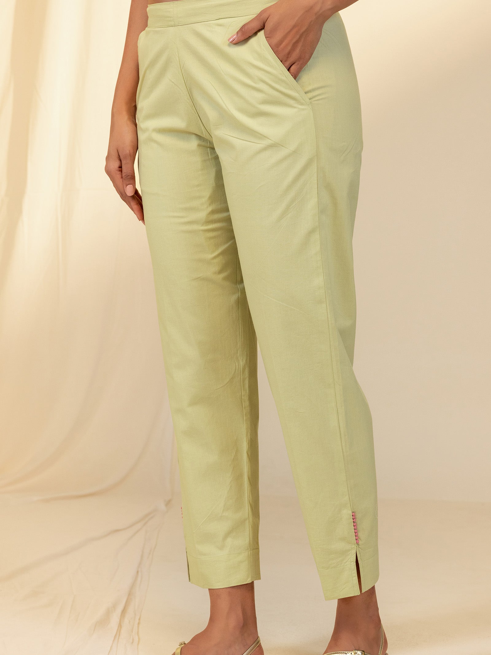 Tahiti Island Cotton Cigarette Pant
