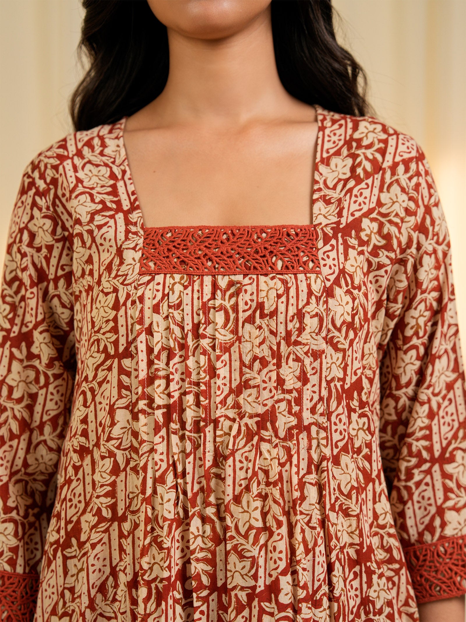Terracotta Voile Kurta
