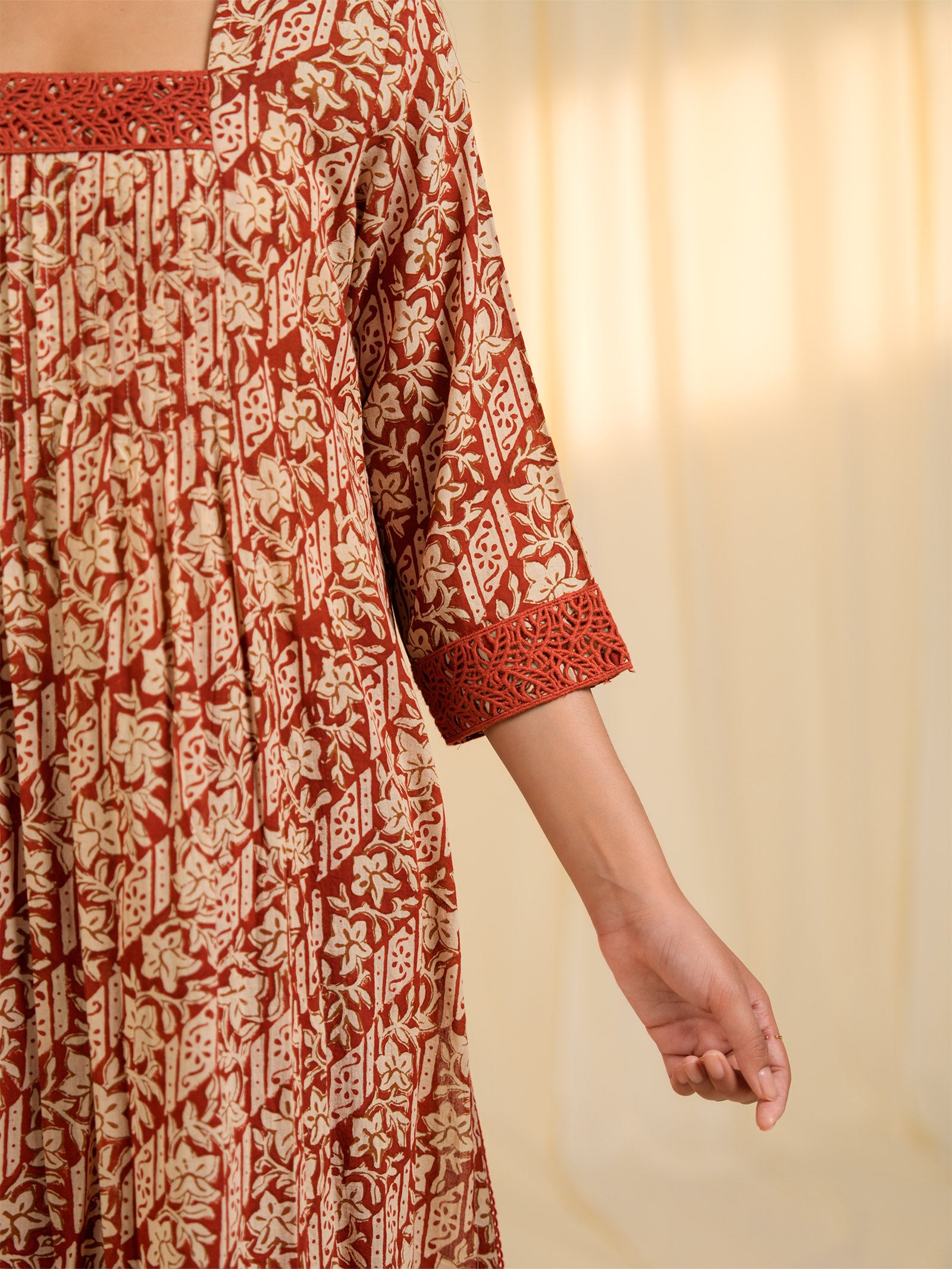 Terracotta Voile Kurta