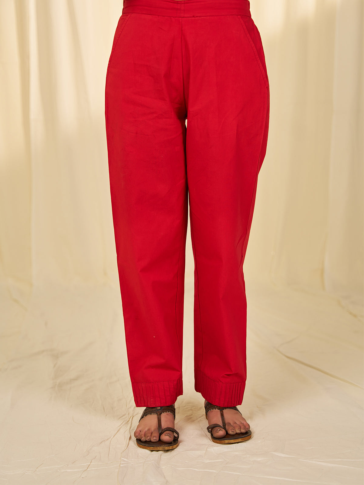 The Silk Route Vaishali Cotton Straight Pants