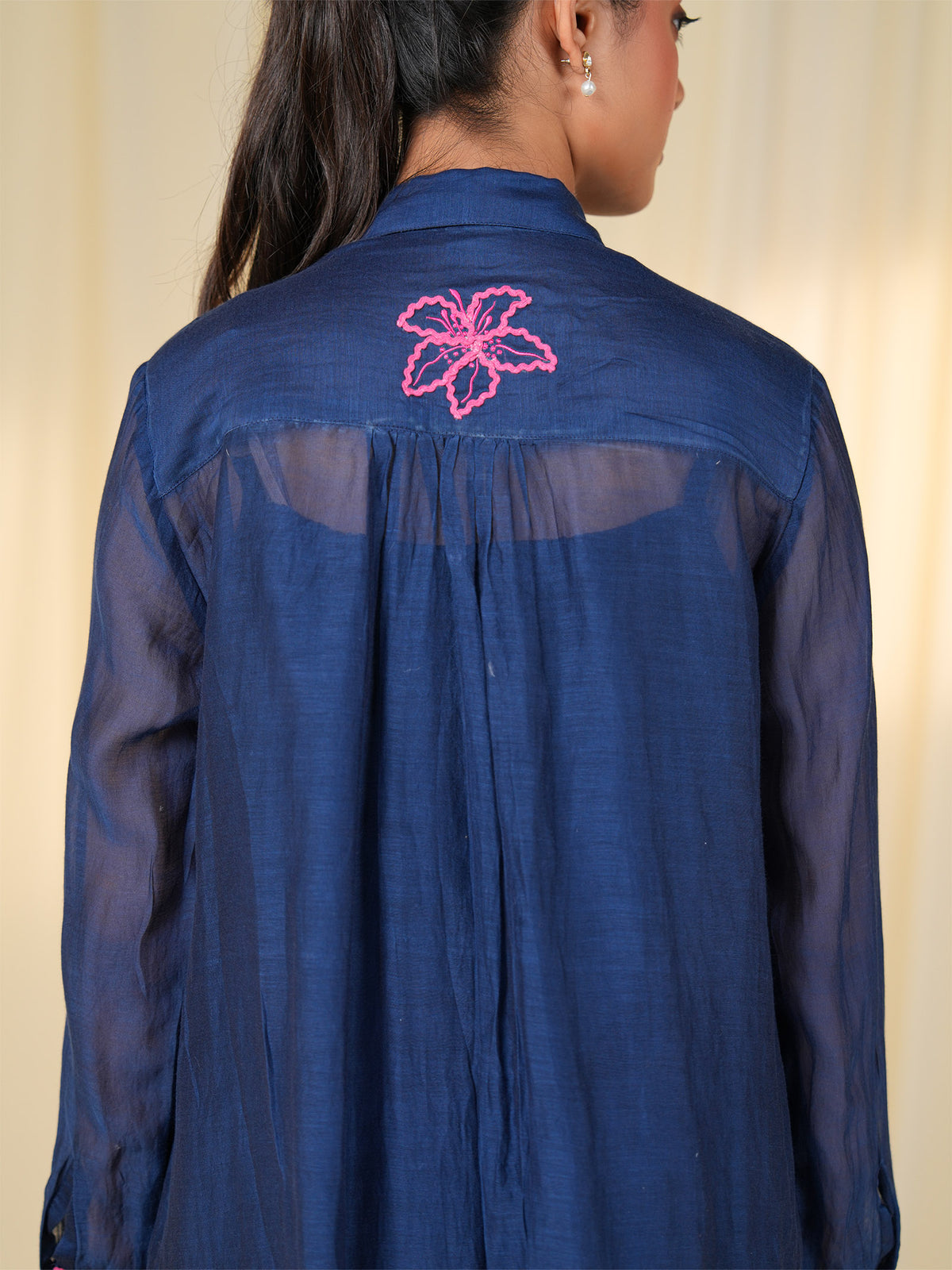 Thread Poetry Ink Flow Chanderi Shirt (Set of 2)