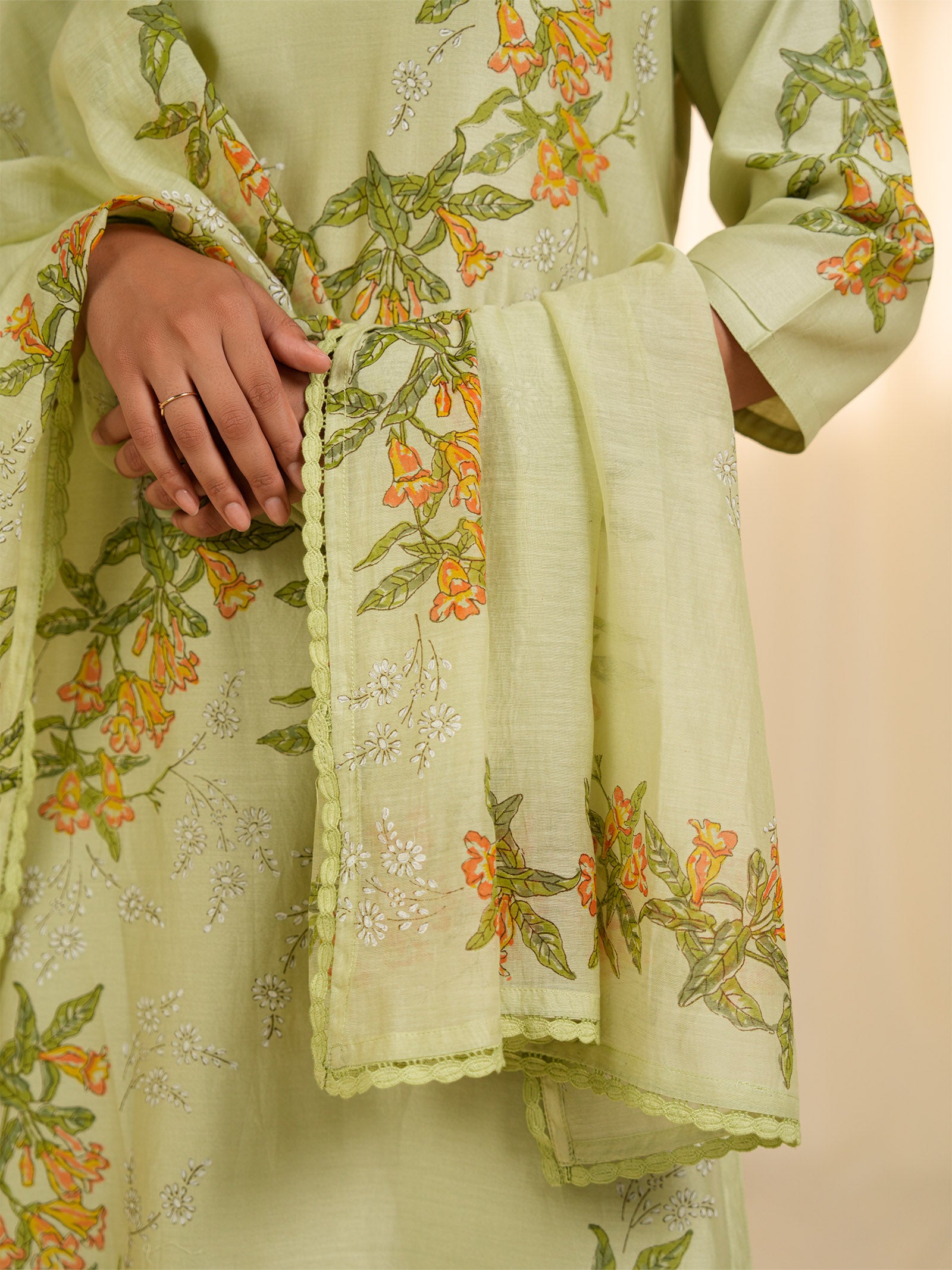 Trumpet Wine Chanderi Dupatta