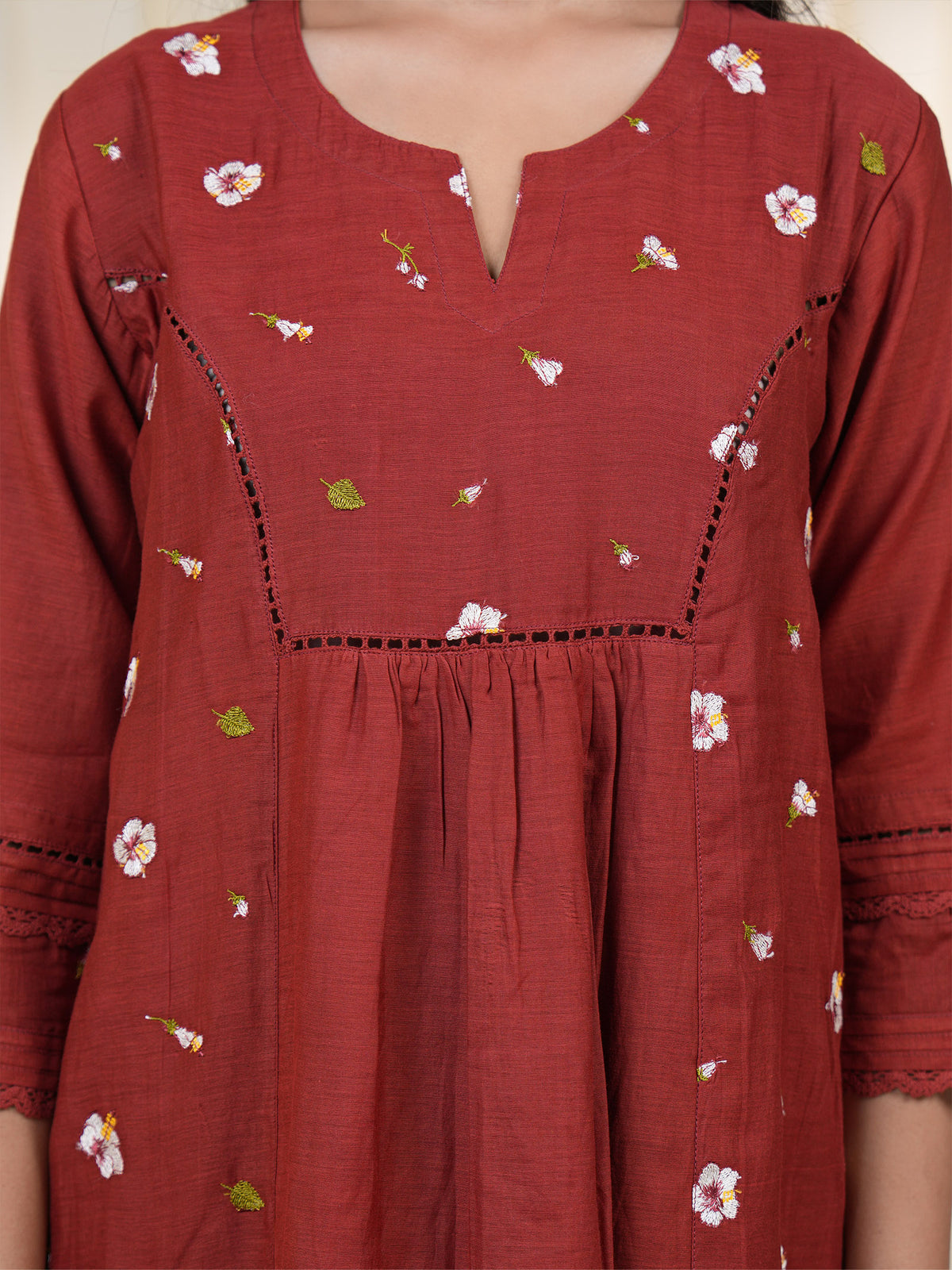 Victorian Brick Chanderi Kurta