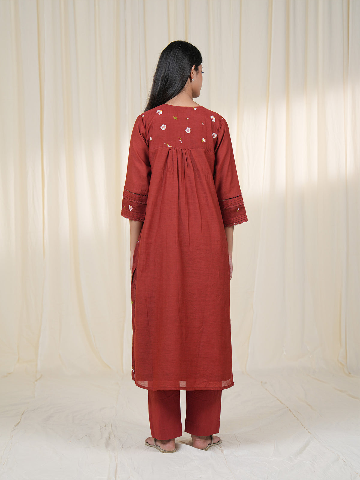 Victorian Brick Chanderi Kurta