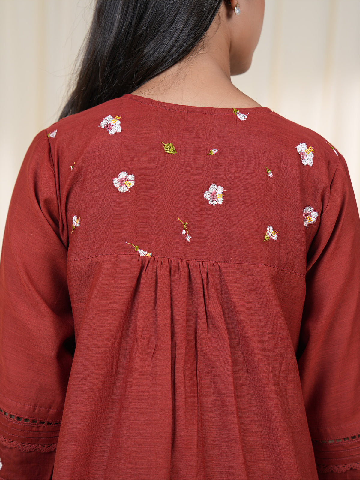 Victorian Brick Chanderi Kurta