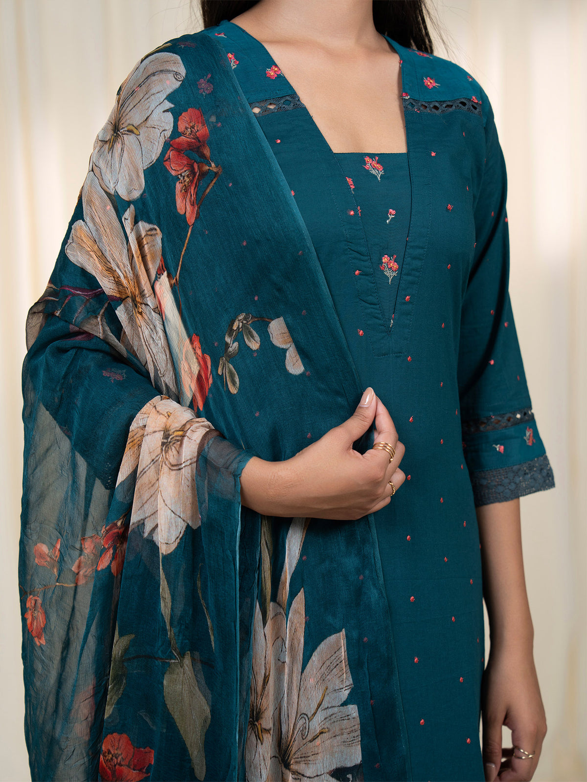 Victorian Harbor Chiffon Dupatta