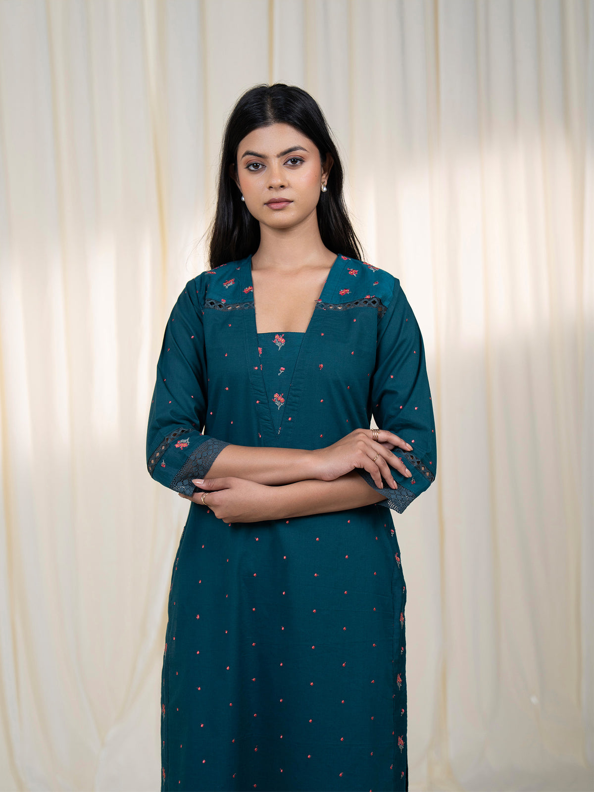 Victorian Harbor Plain Cotton Kurta