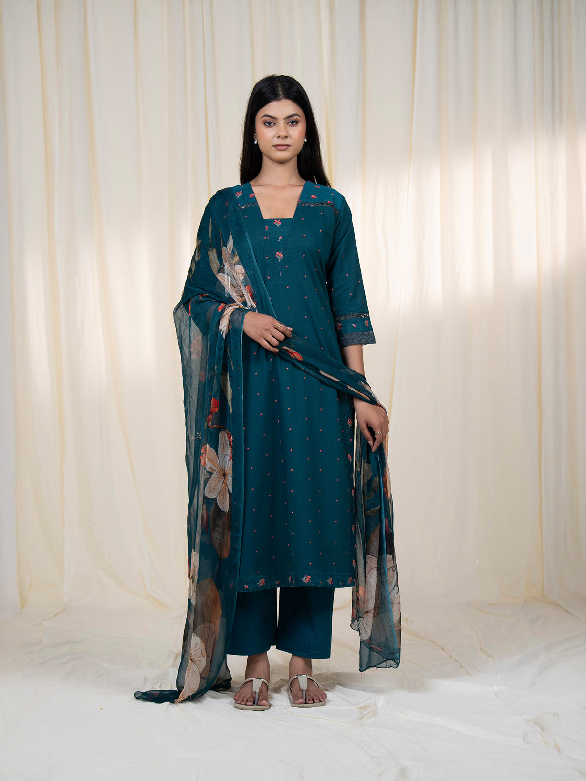 Victorian Harbor Plain Cotton Kurta