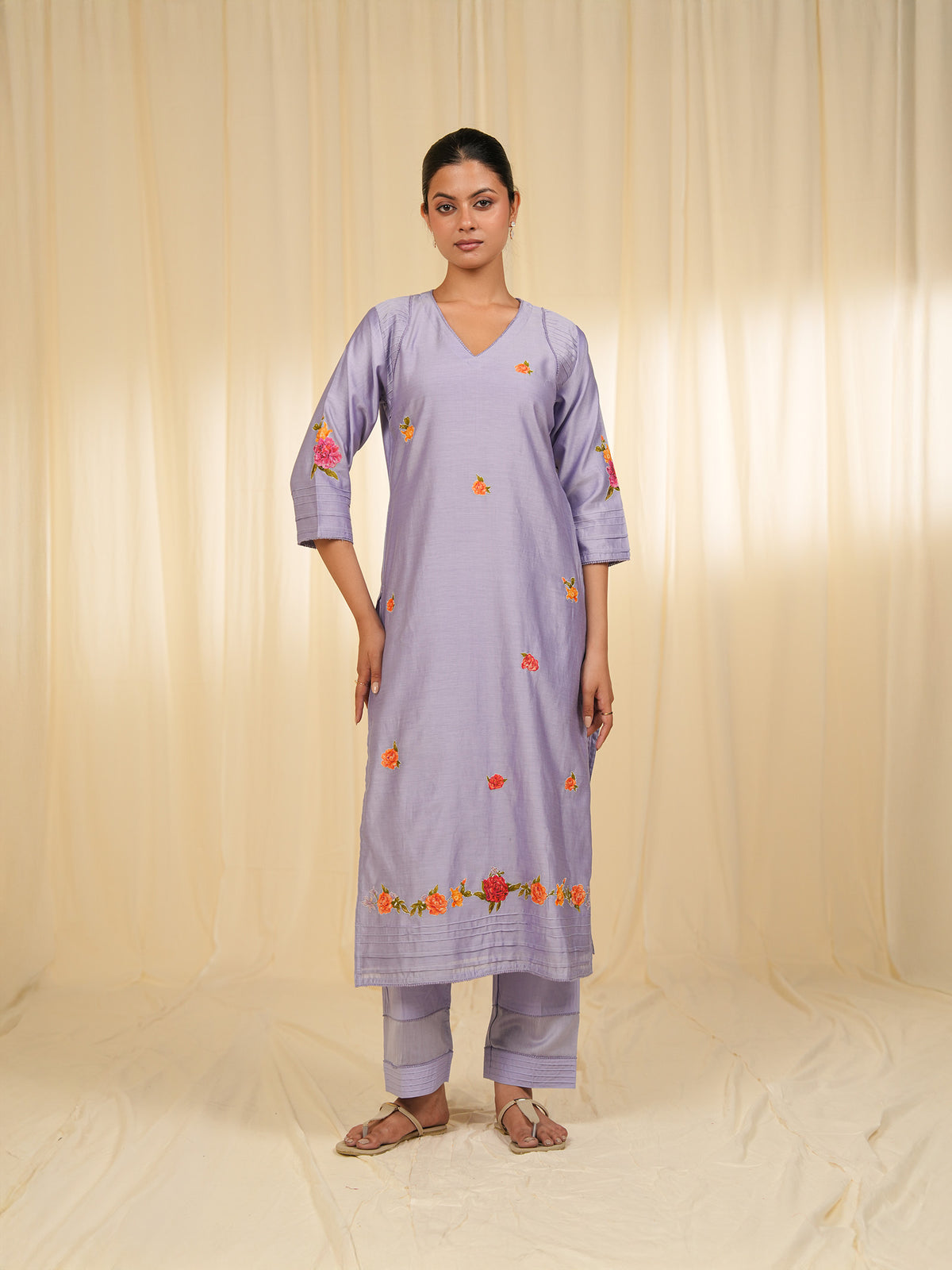 Victorian Lavender Chanderi Kurta