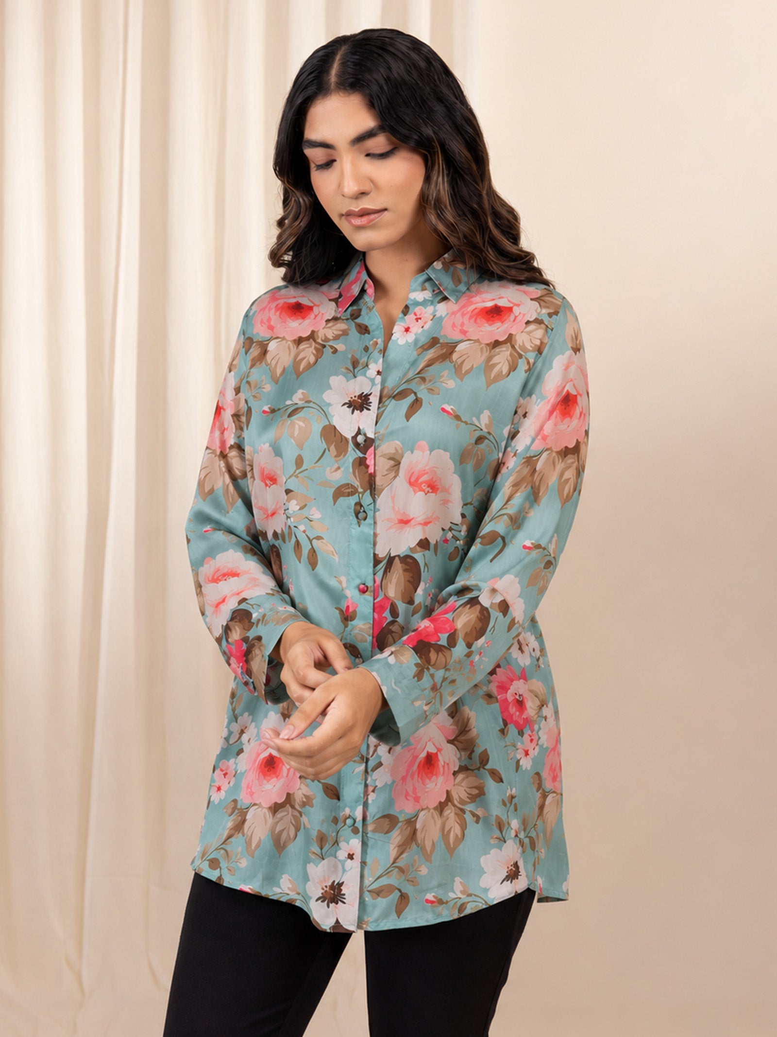 Vogue Silk Shirt - Havana