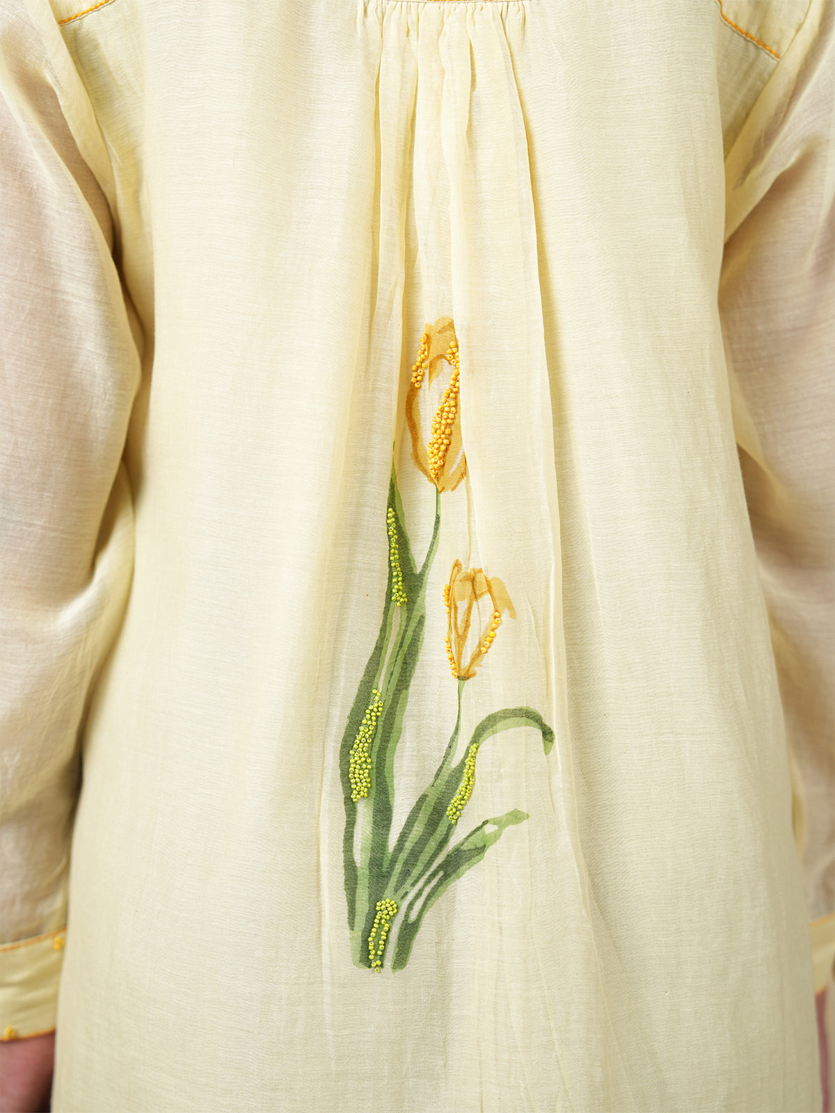 Whimsy Lemon Chanderi Shirt
