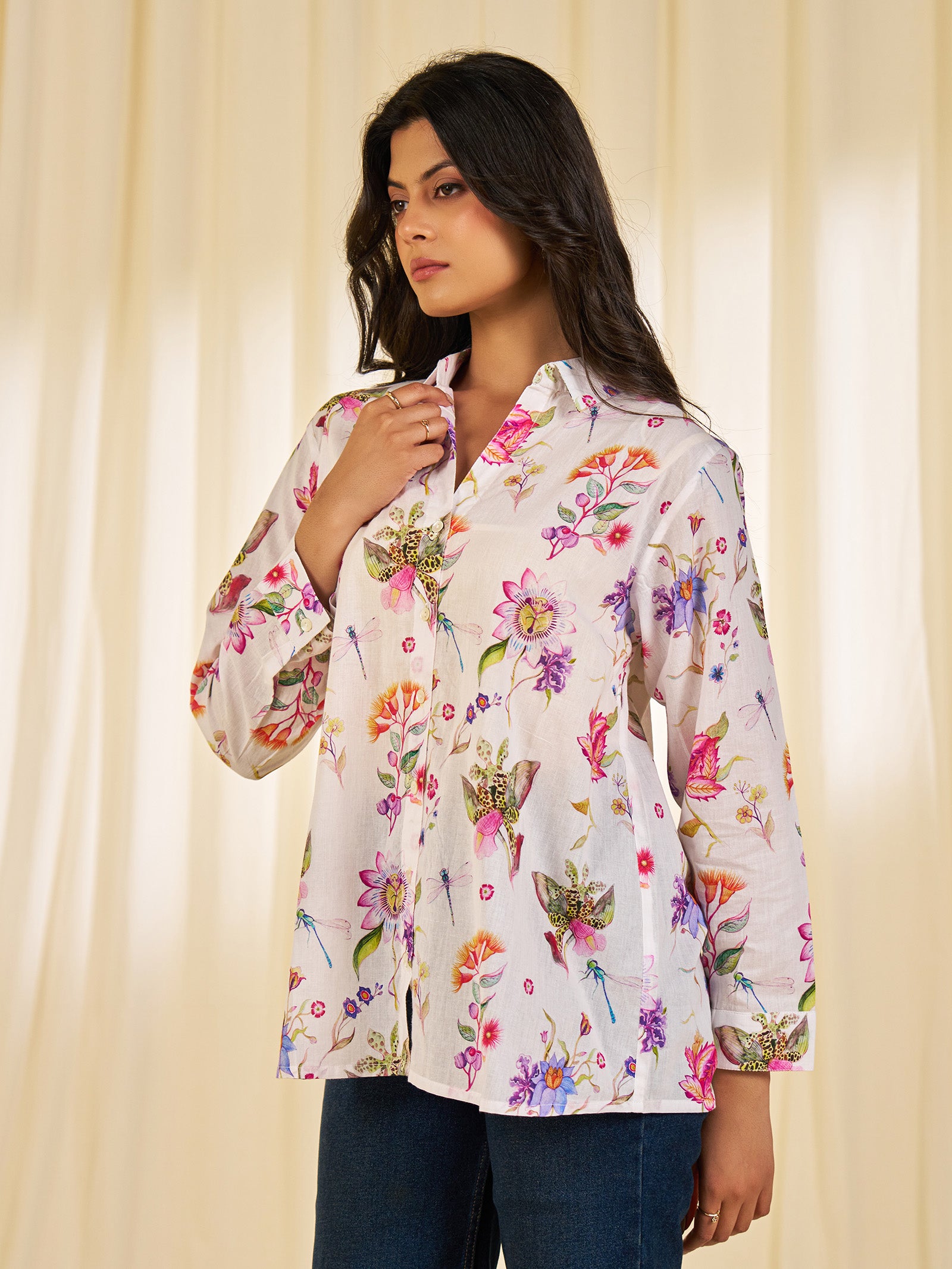 Wild Flowers Cotton Shirt