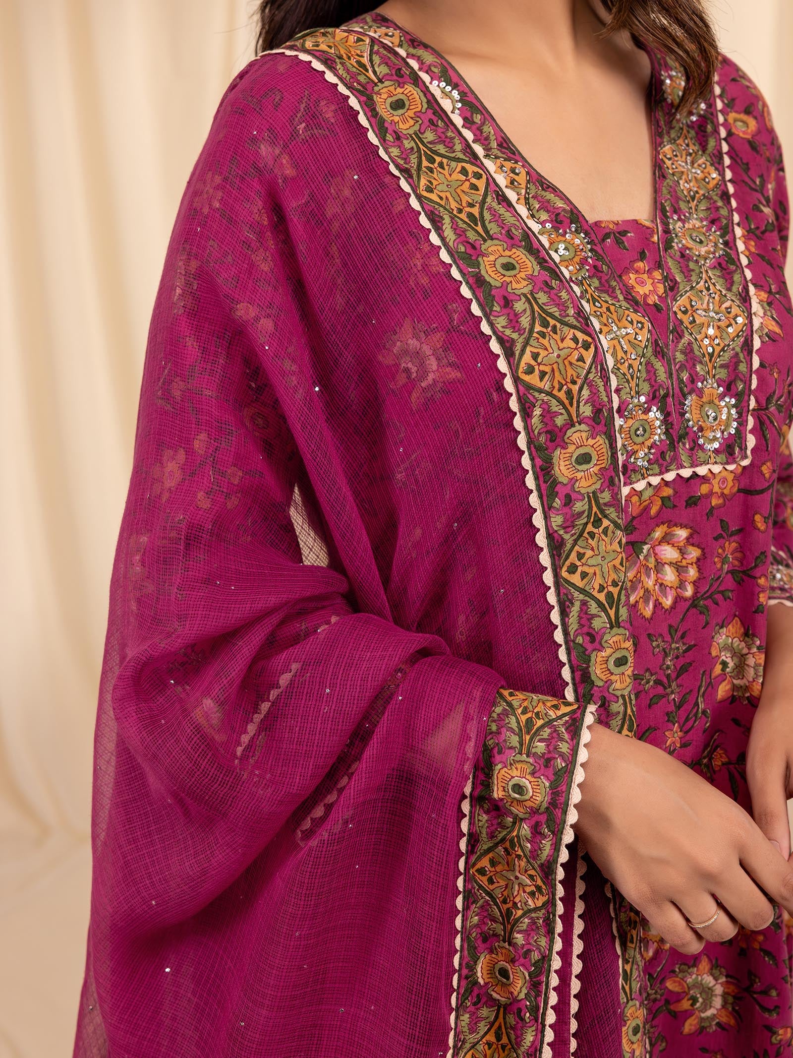 Wild Flowers Kota Dupatta