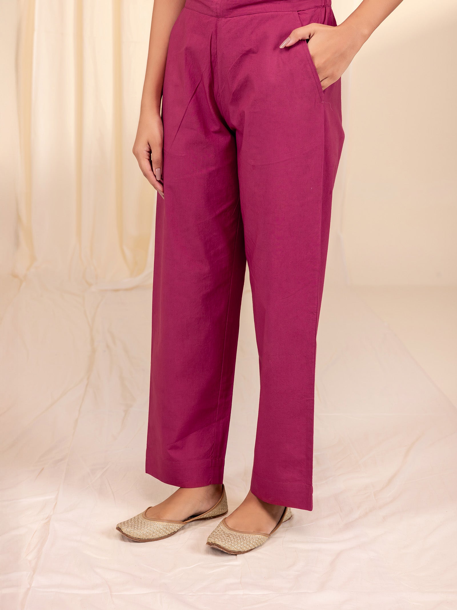 Wild Flowers Cotton Straight Pant