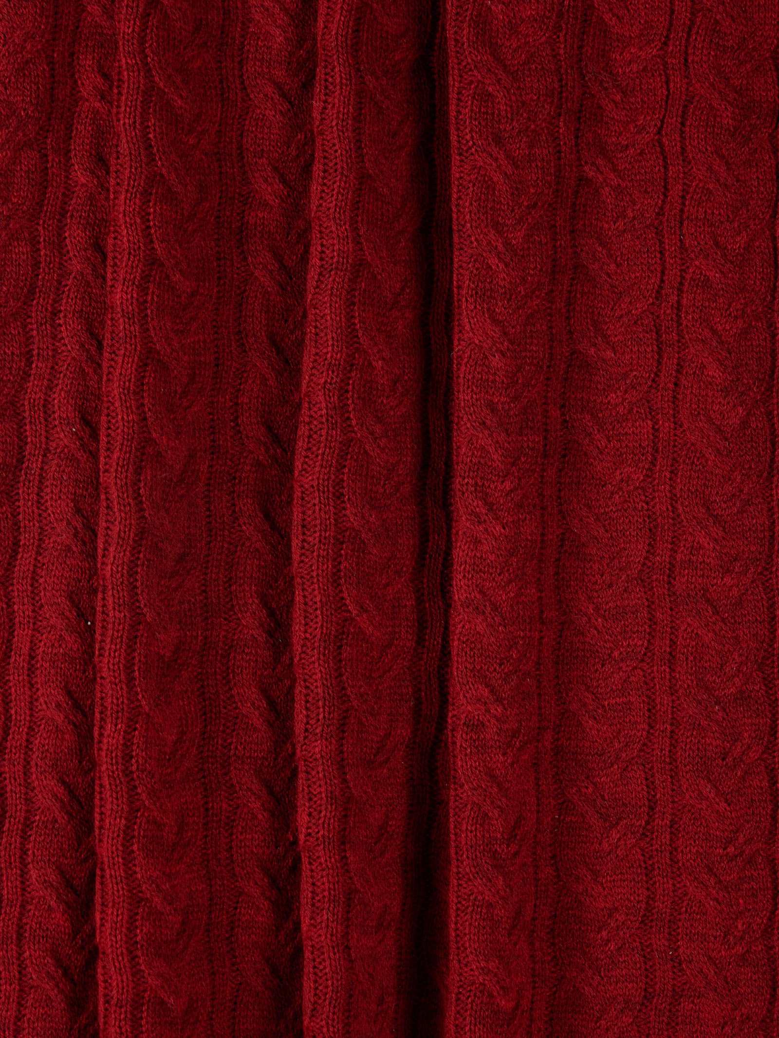 Woollen Knitted Ruby Woo Blanket