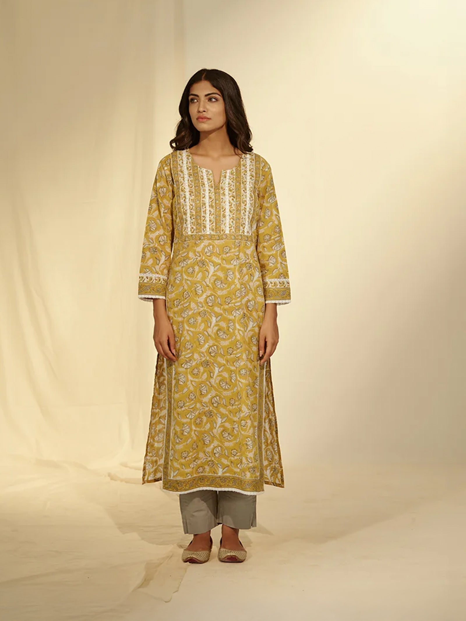 Sarso Ka Phool Cotton Kurta