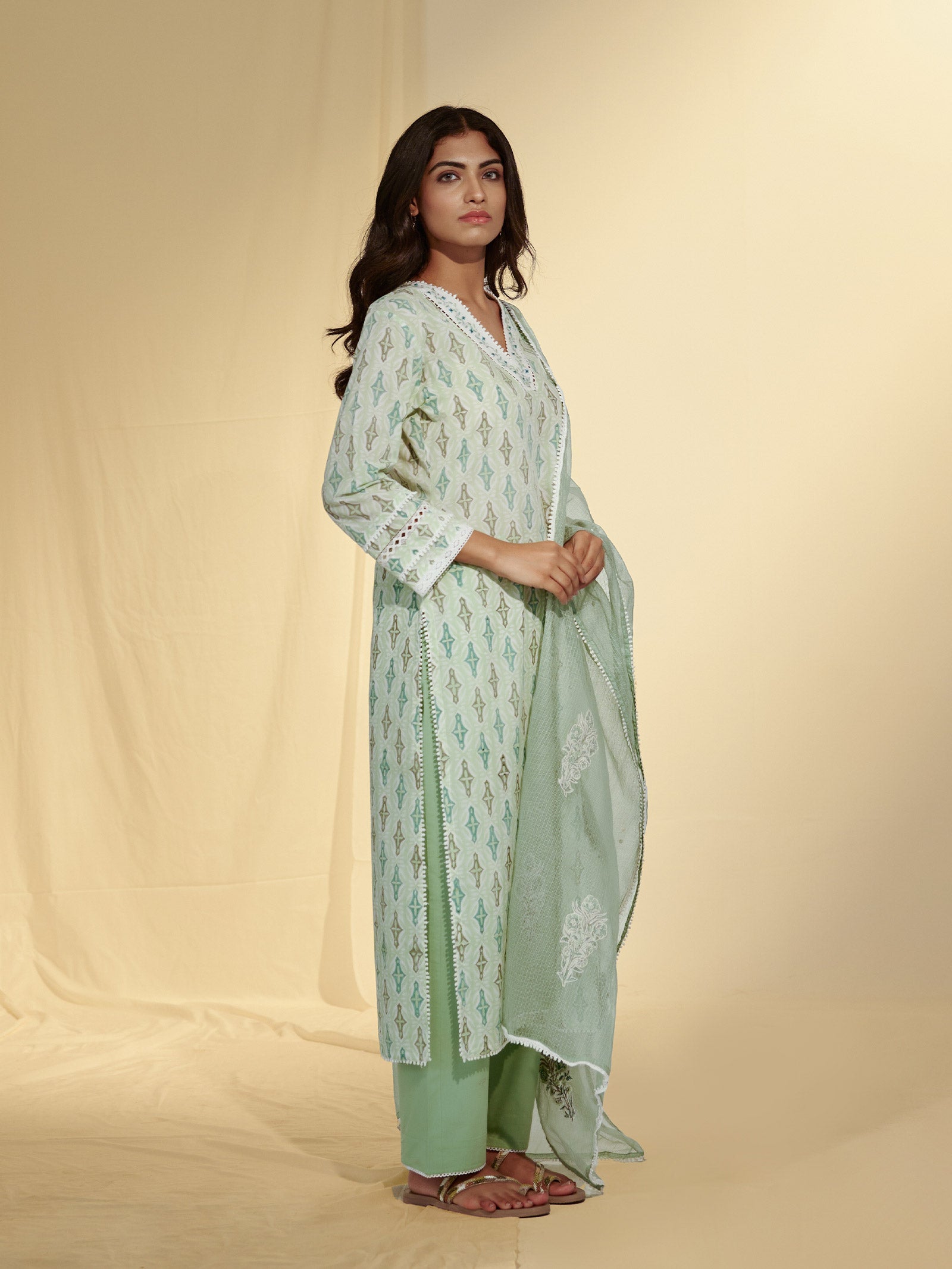 Hint Of Mint Cotton Kurta