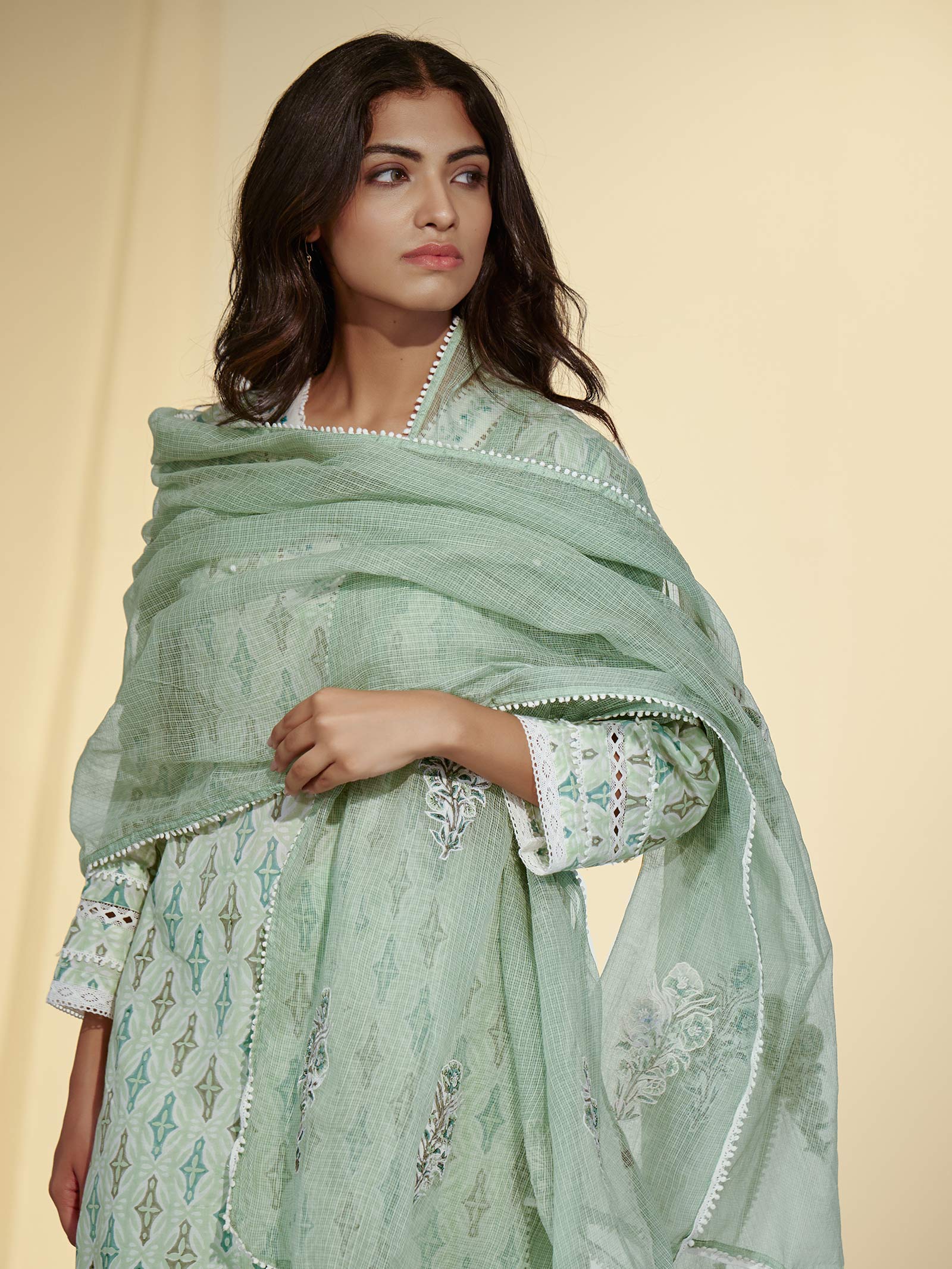Hint Of Mint Cotton Kurta