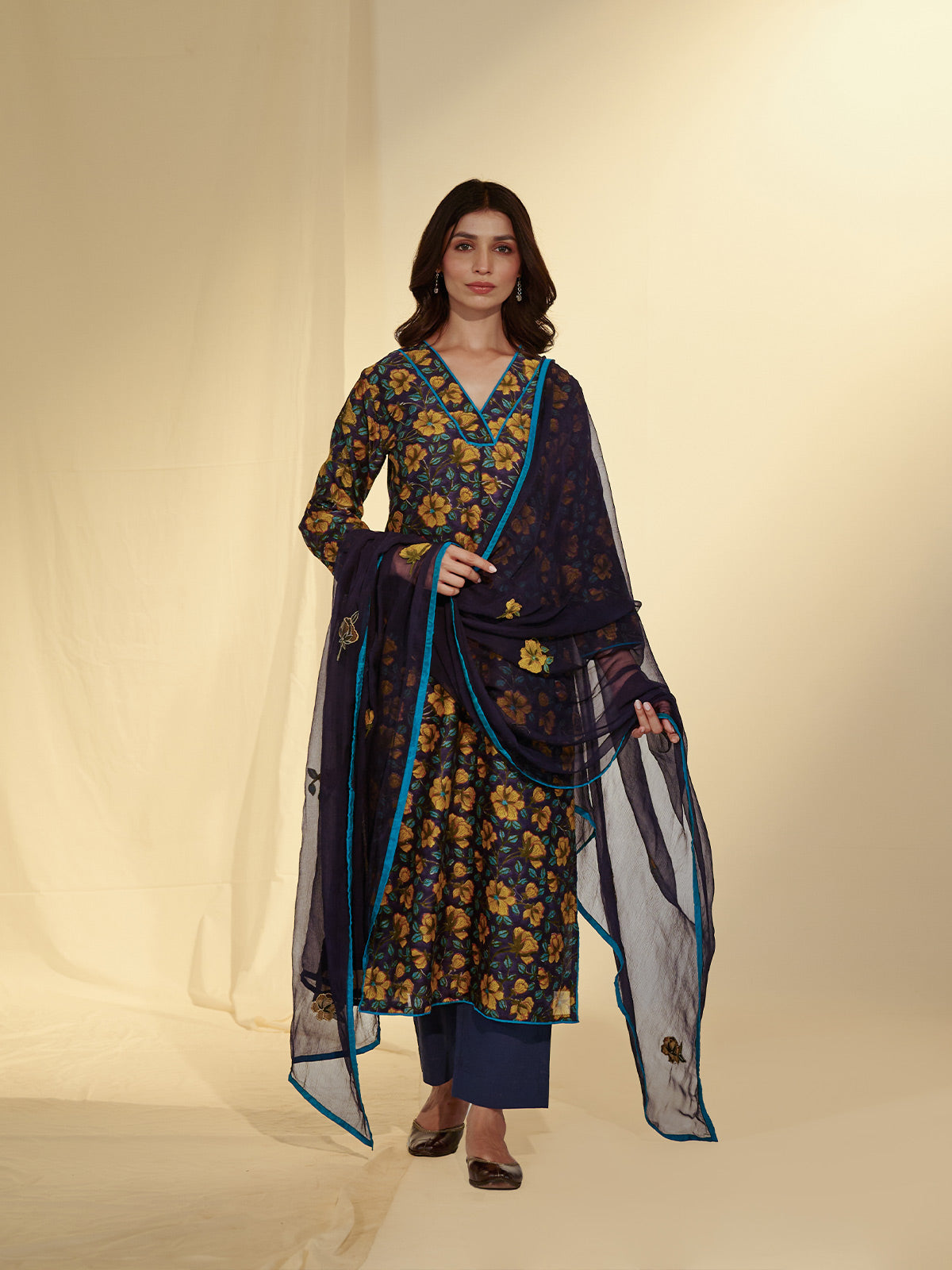 Dandelions Chanderi Kurta