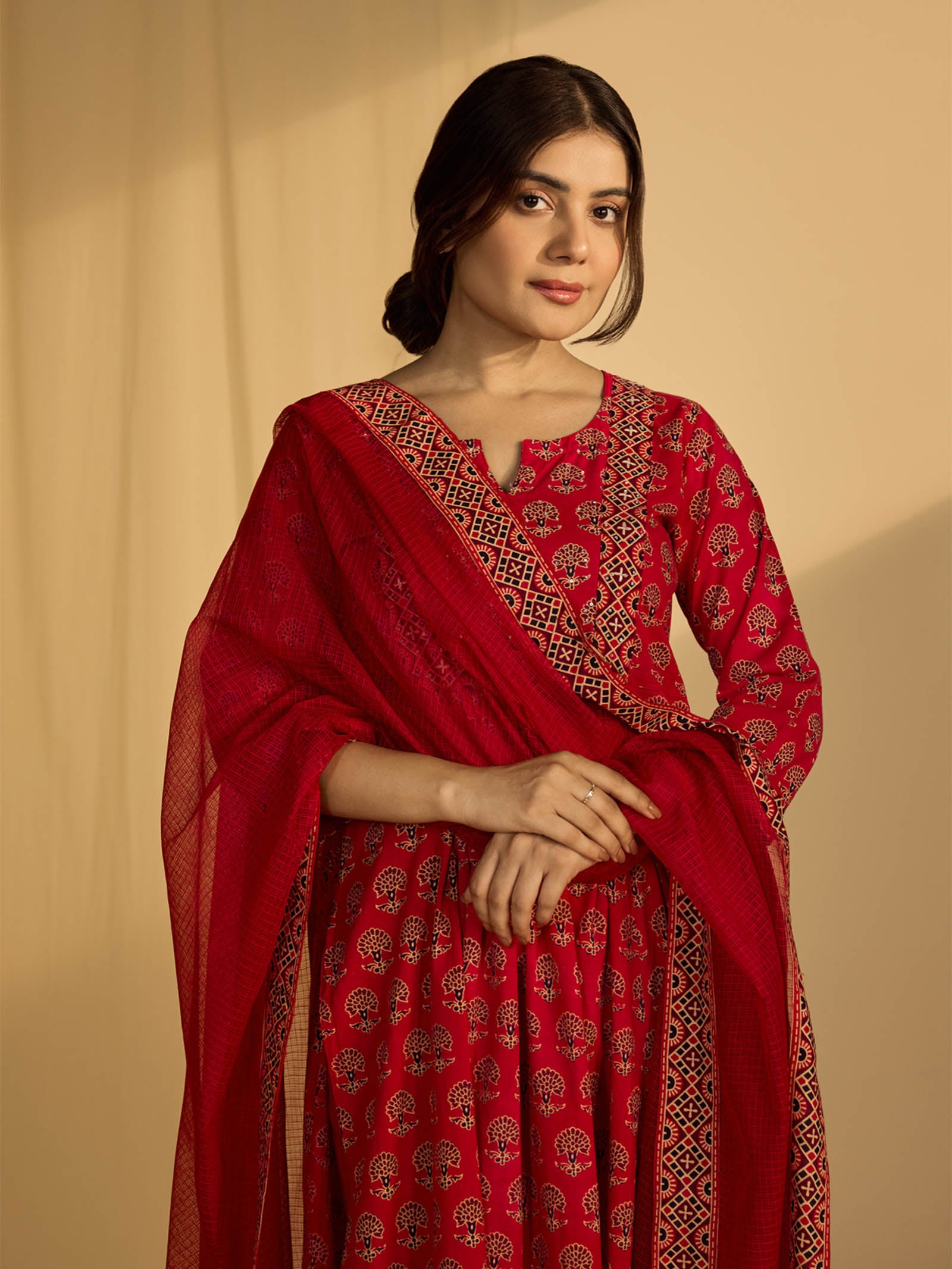 Red - 5 Kota Dupatta