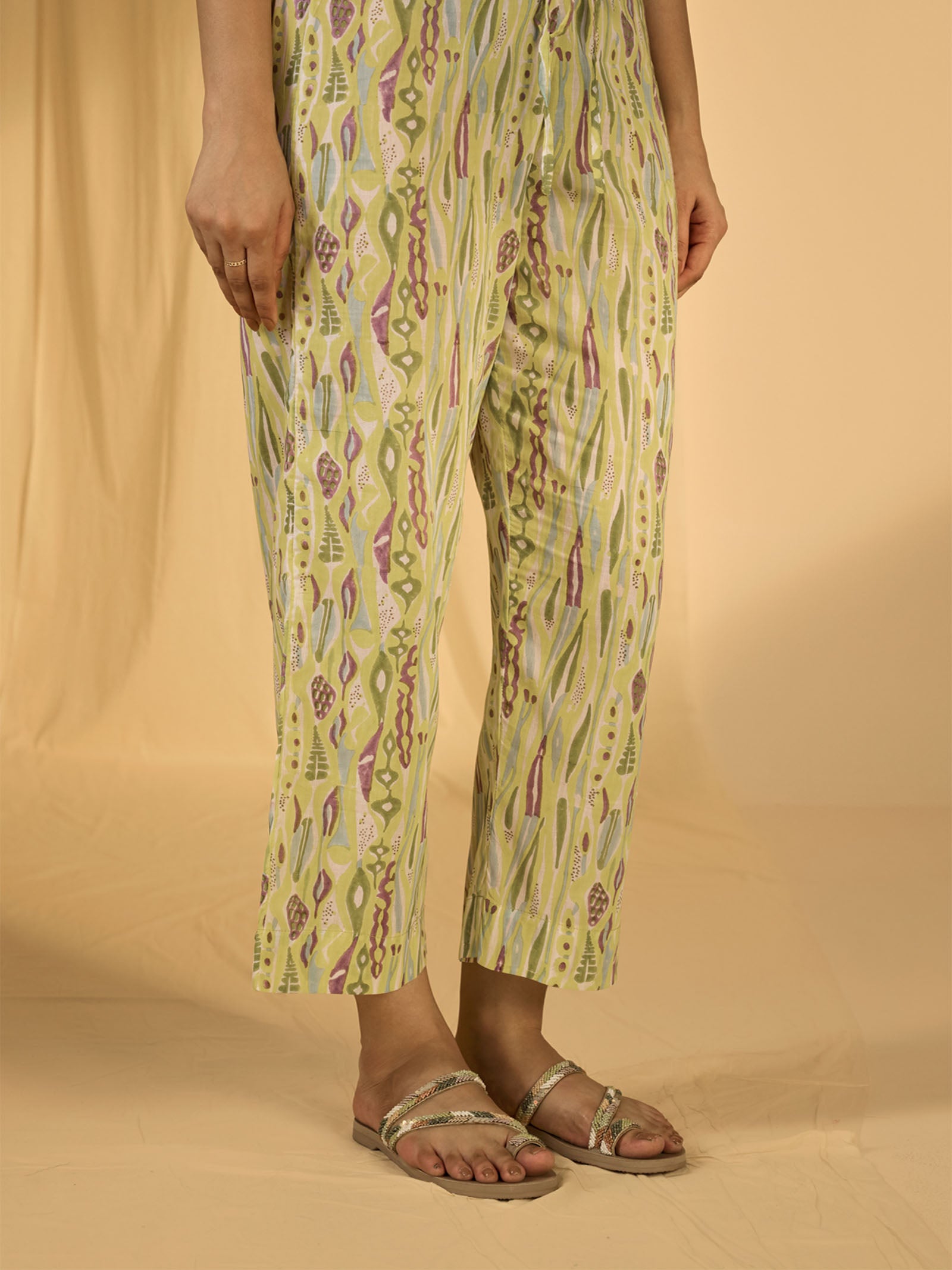 Yellow Sketch Voile Seriously Short Pant