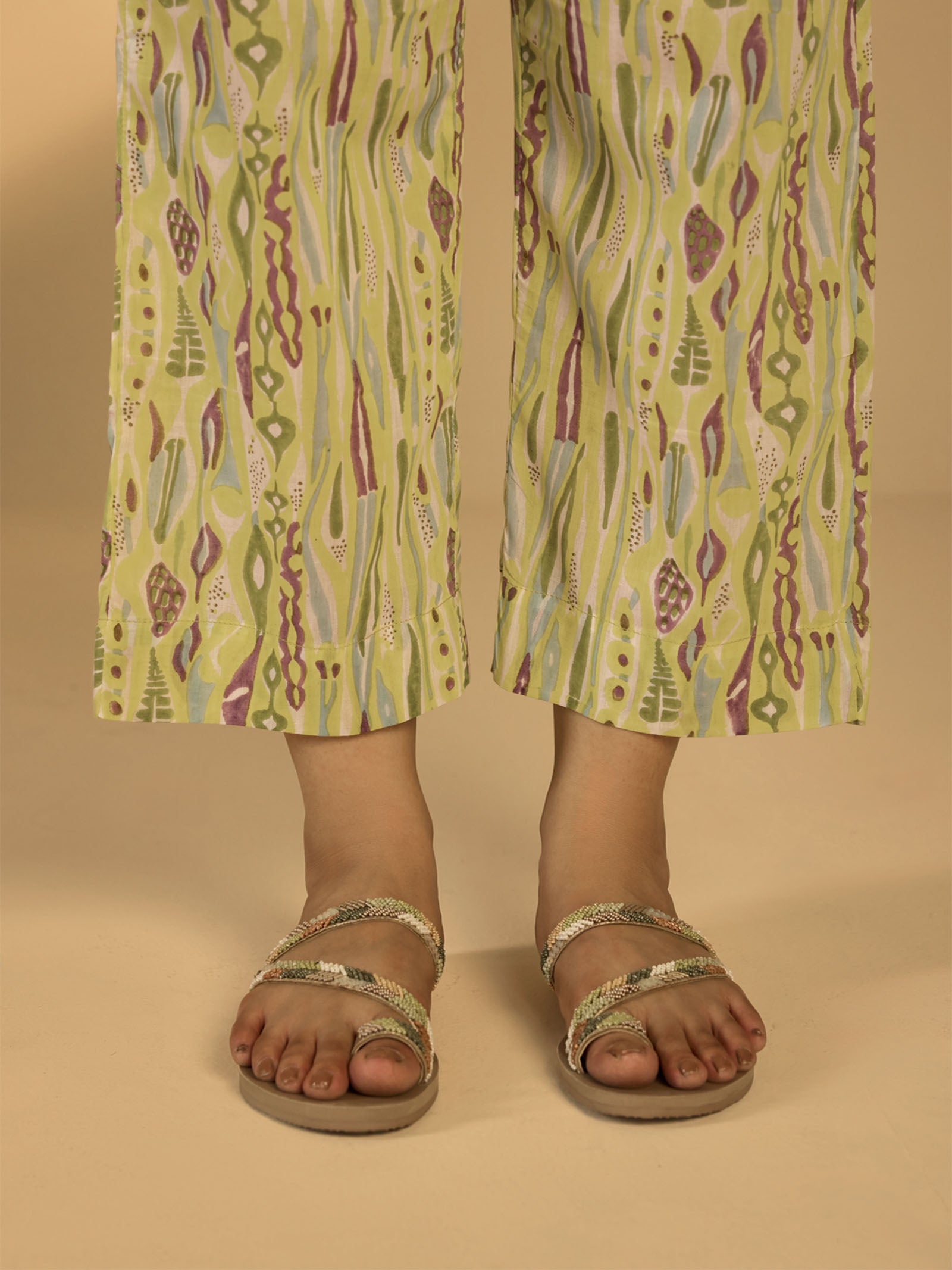 Yellow Sketch Voile Seriously Short Pant