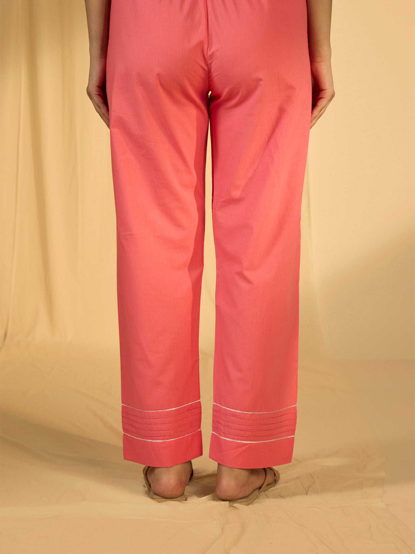 Too Pink Cotton Straight Pant