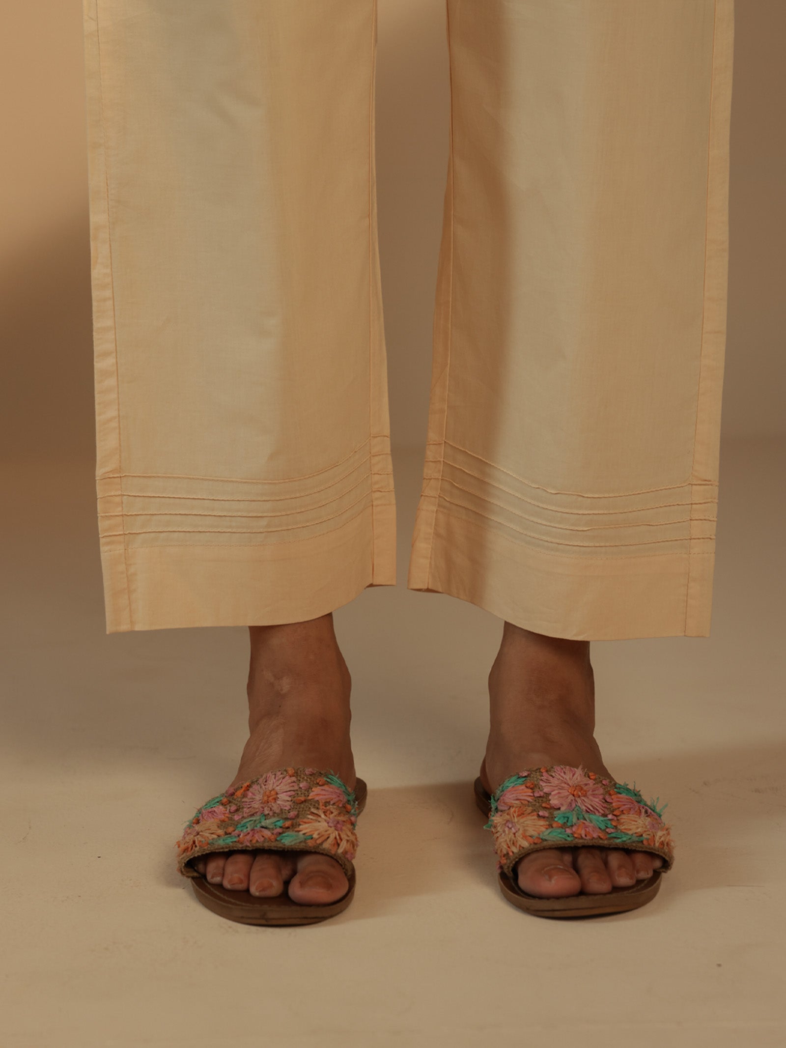 Plain Vanilla Cotton Straight Pant