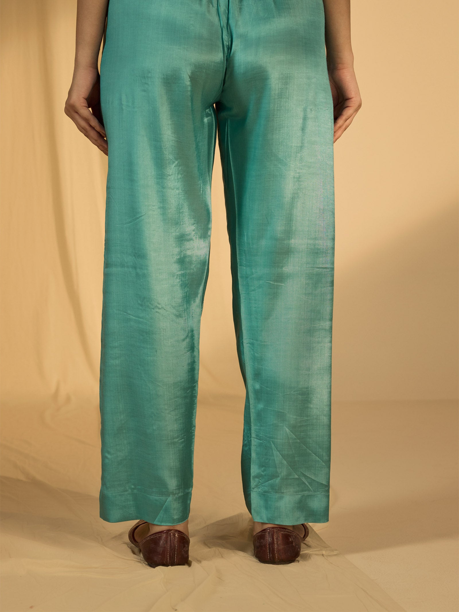 Leaves Bamboo Silk Straight Pant