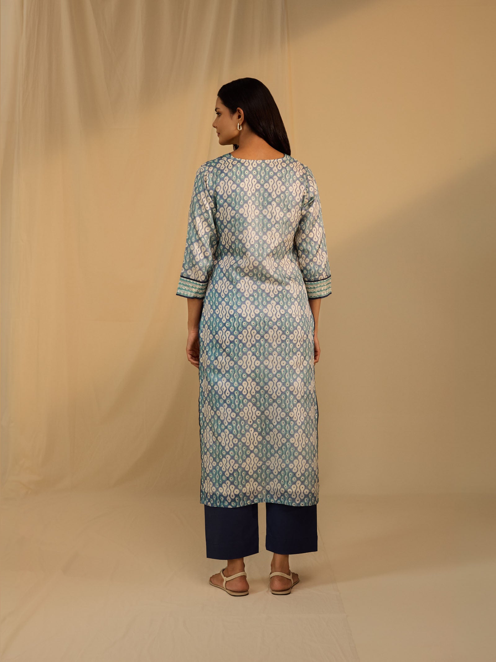 Marine Drive Tussar Silk Kurta