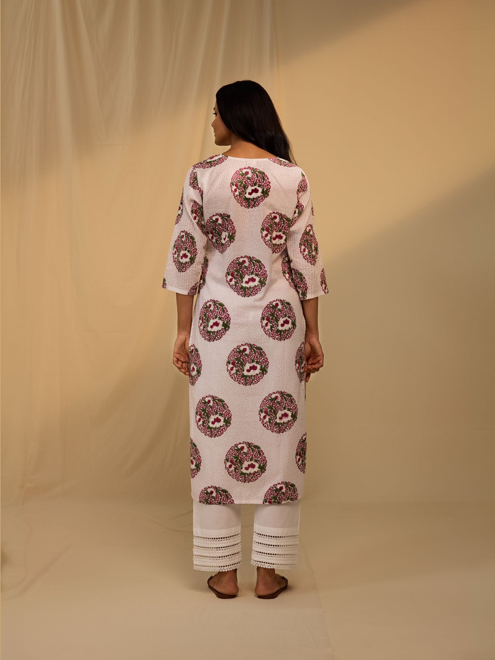 Spotted Cotton Kurta