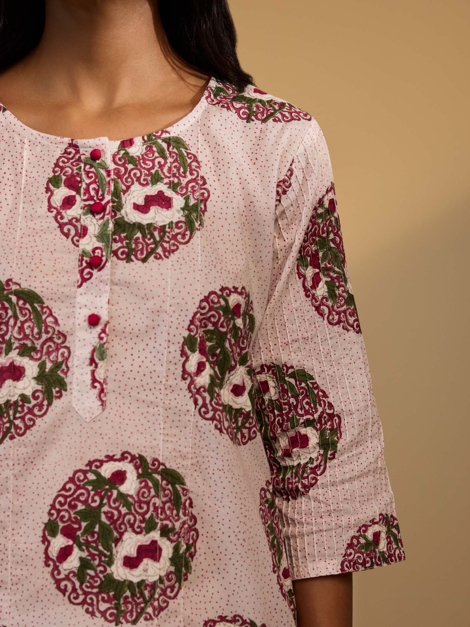 Spotted Cotton Kurta