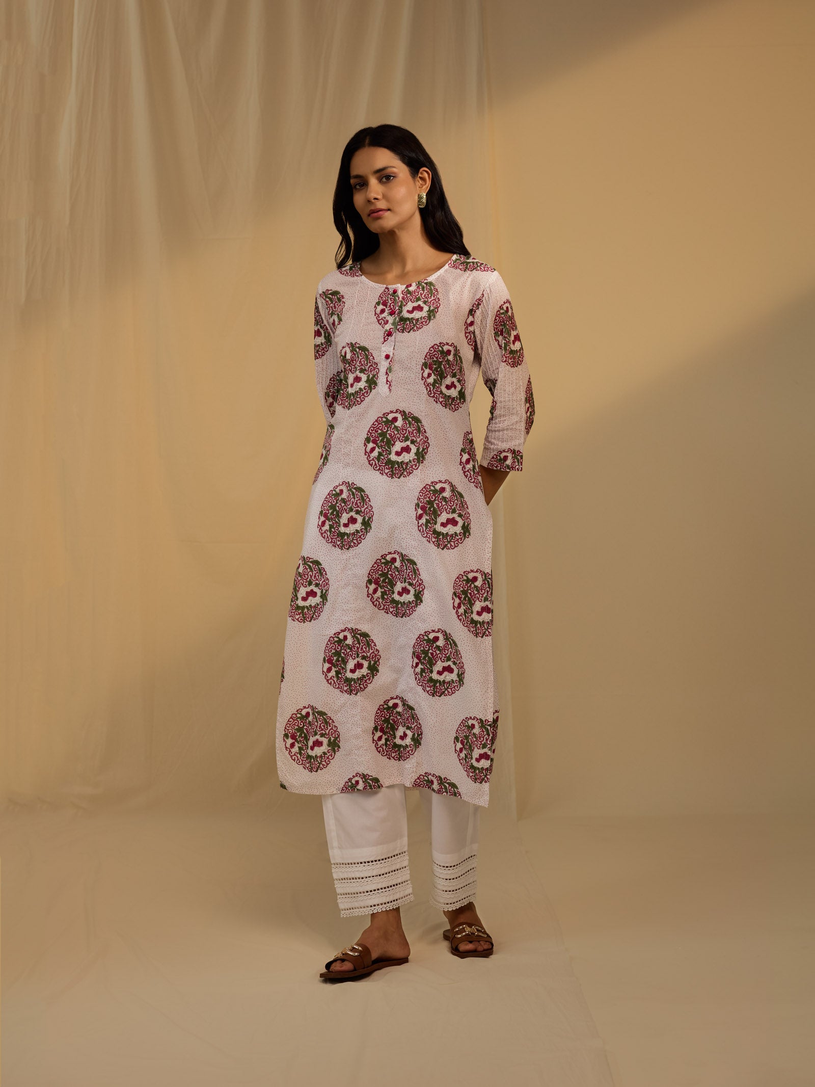 Spotted Cotton Kurta