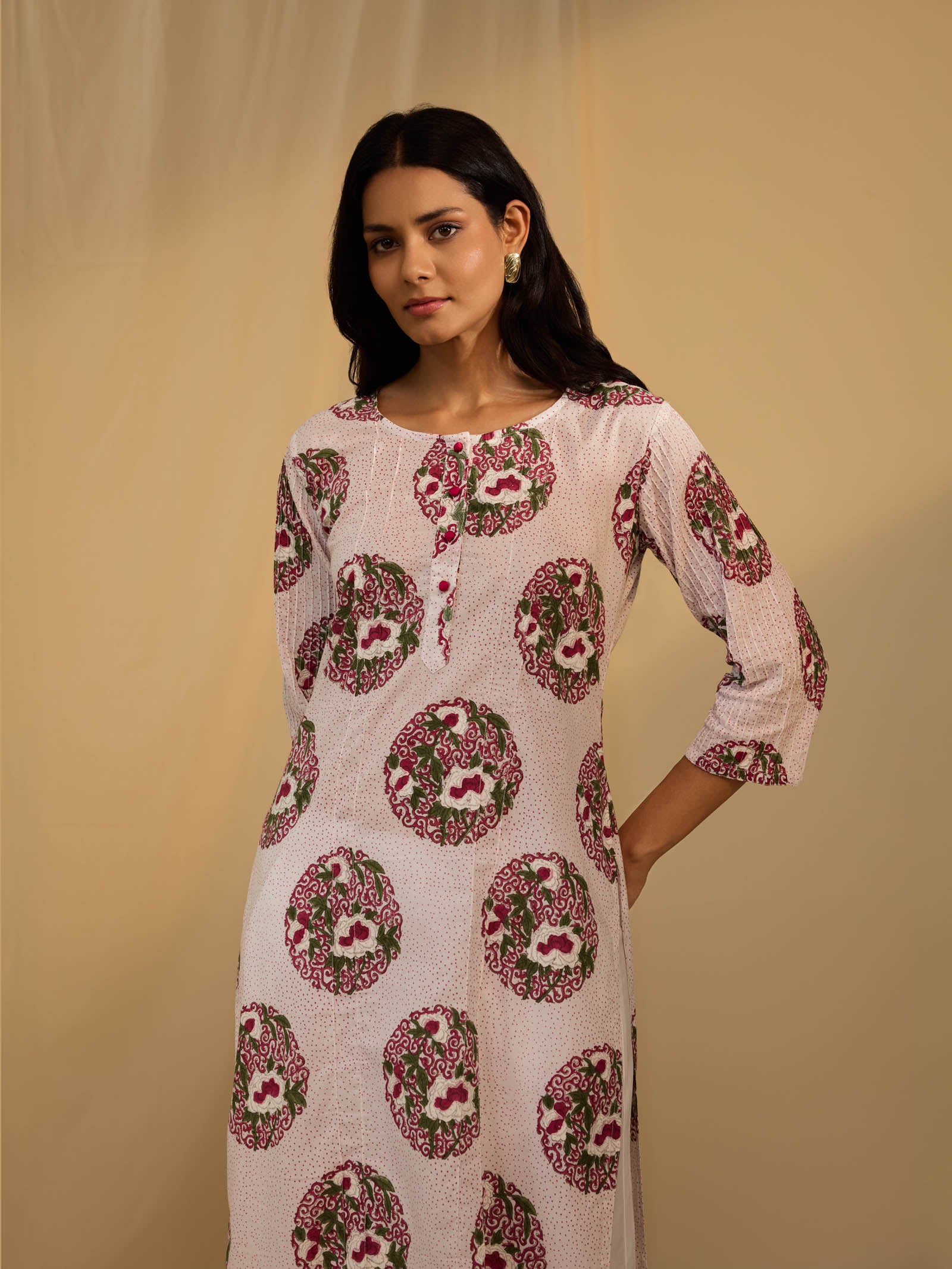 Spotted Cotton Kurta