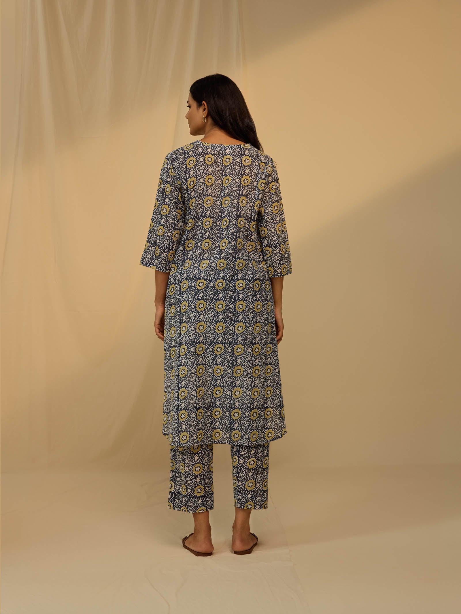 Blue jazz Voile Kurta