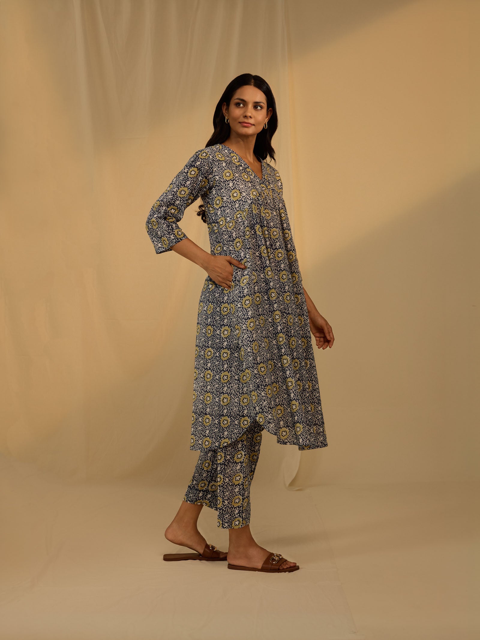 Blue jazz Voile Kurta